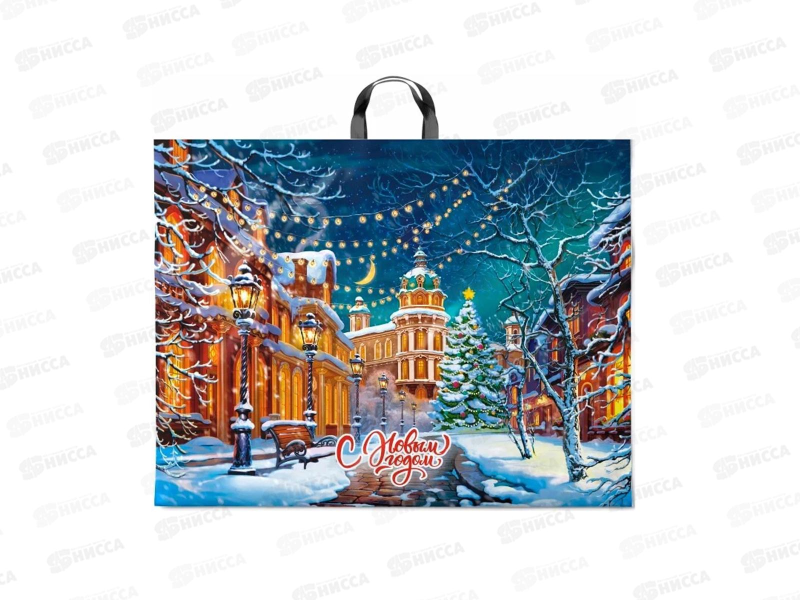 Пак. сумка НГ 71*55 Зимний вечер *25/200