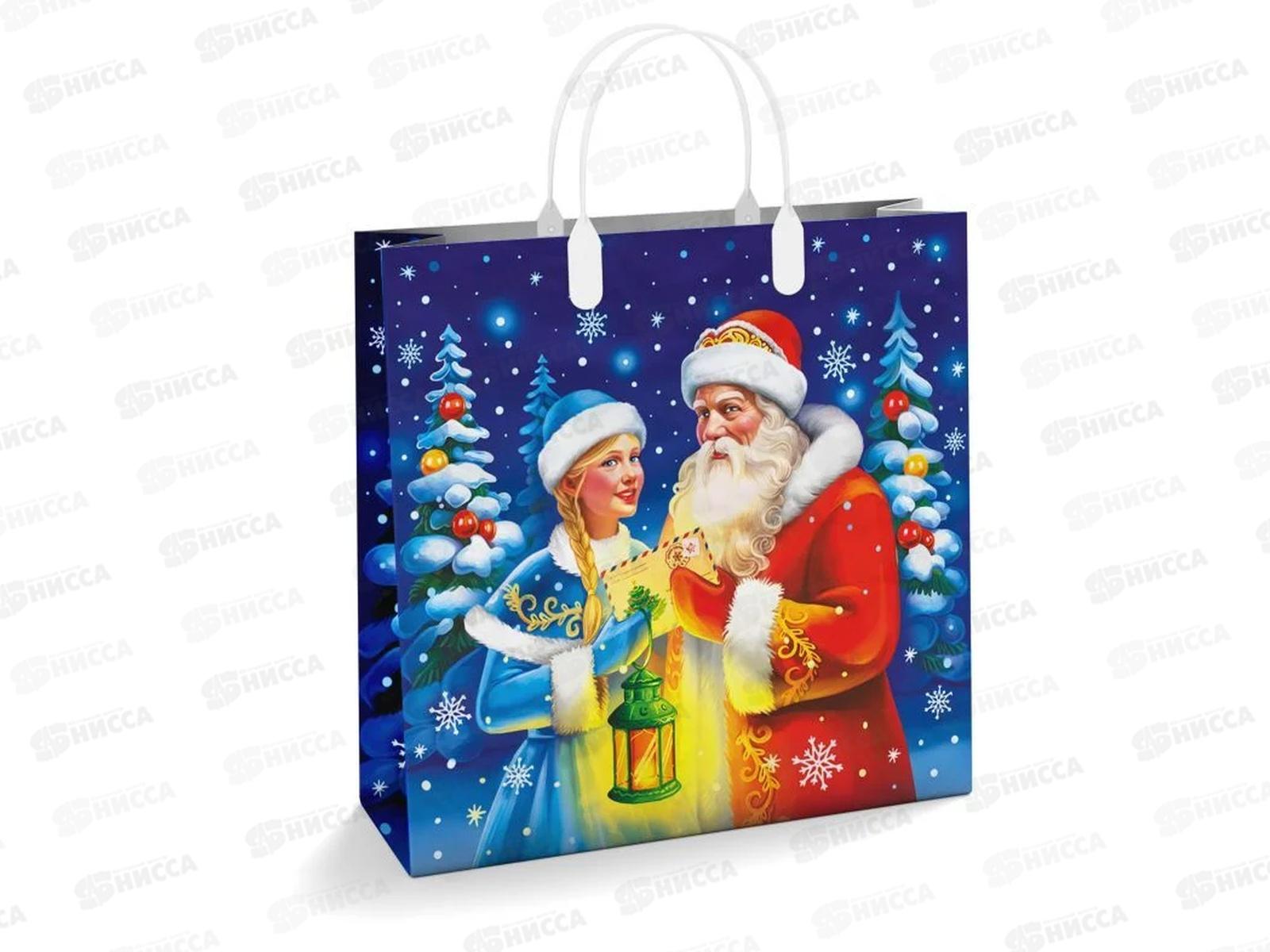 Сумочка пластик мягкий НГ 30*30 Заветное желание *40