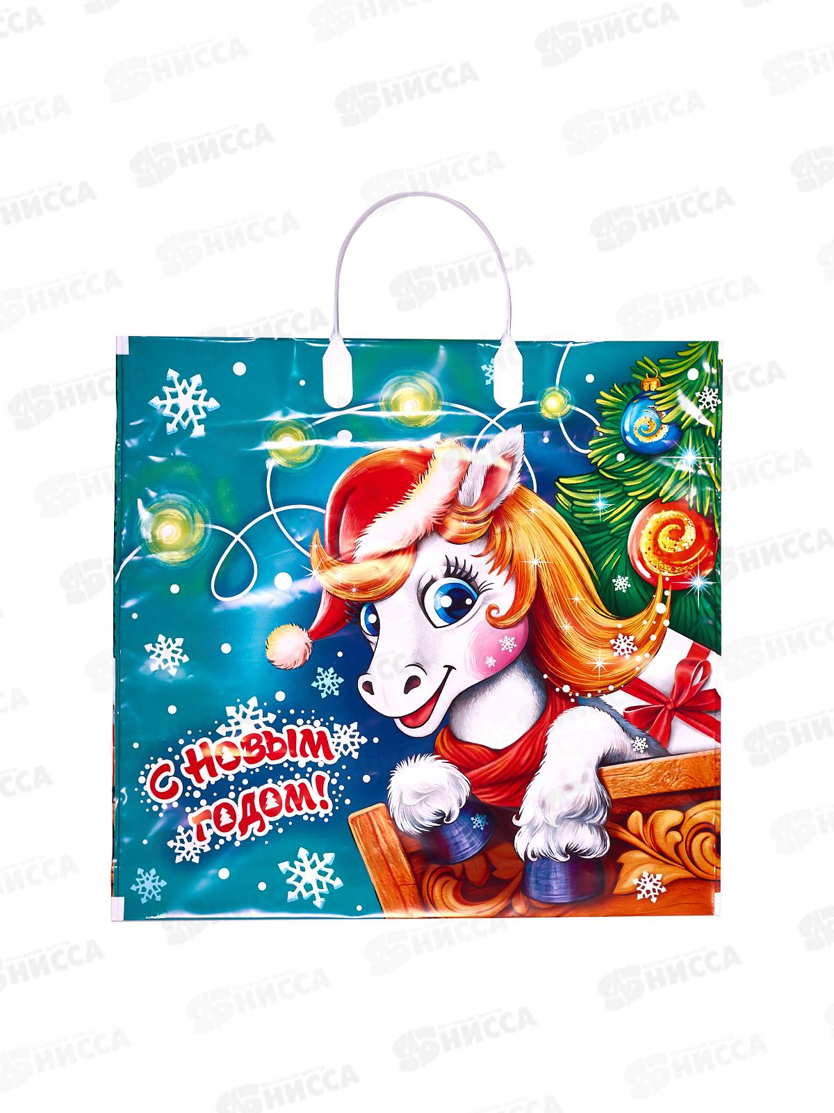 Пакет с пласт руч НГ 37*34 Ерёма *10/100