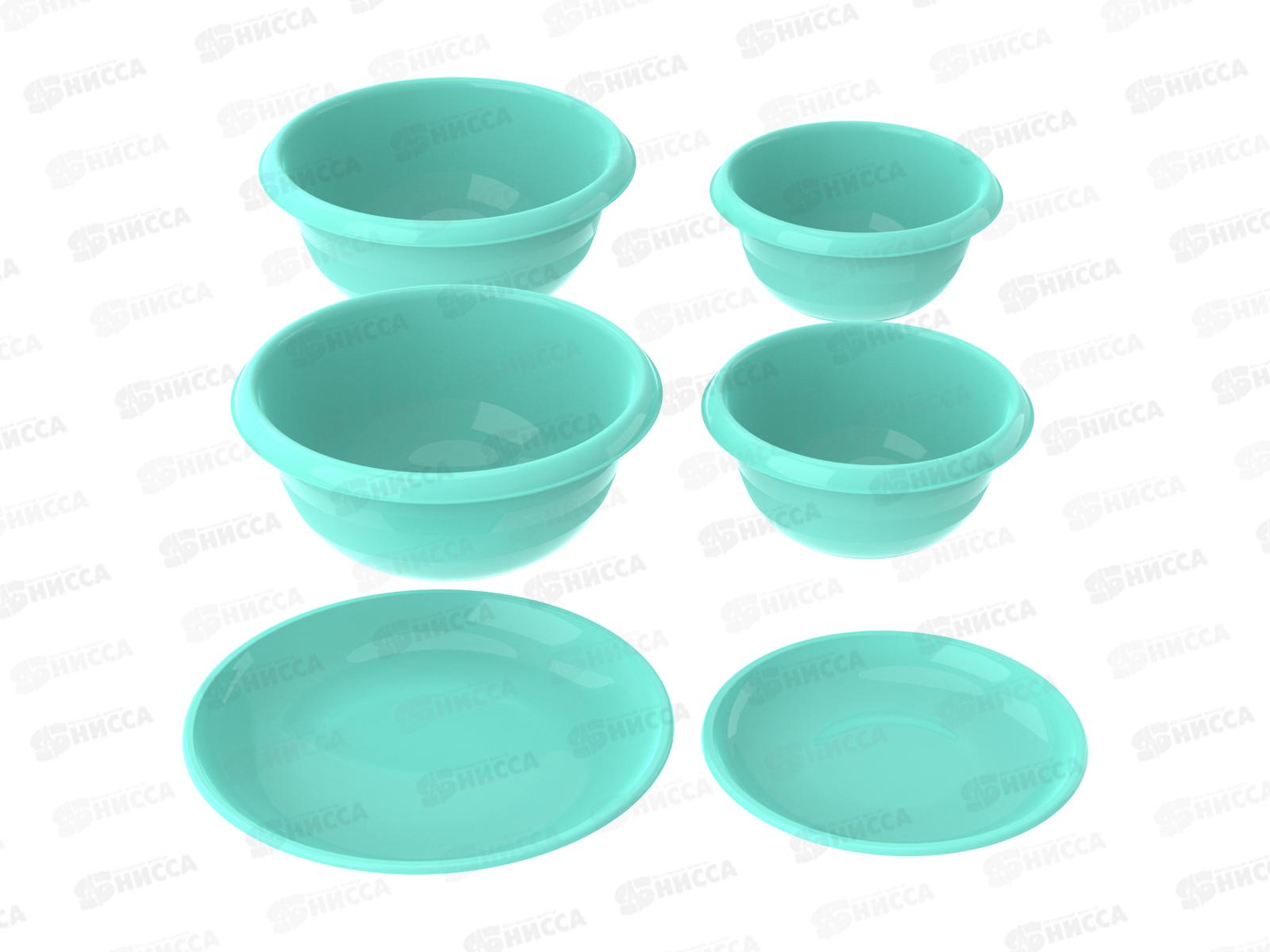 Набор мисок с тарелками-крышками №3 (6 предметов), АП 192  *15