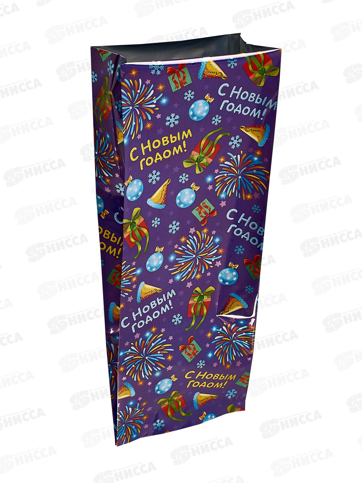 Пакет подарочный (16+2*4)*42/60 мкм Яркие огни непрозр 50/500