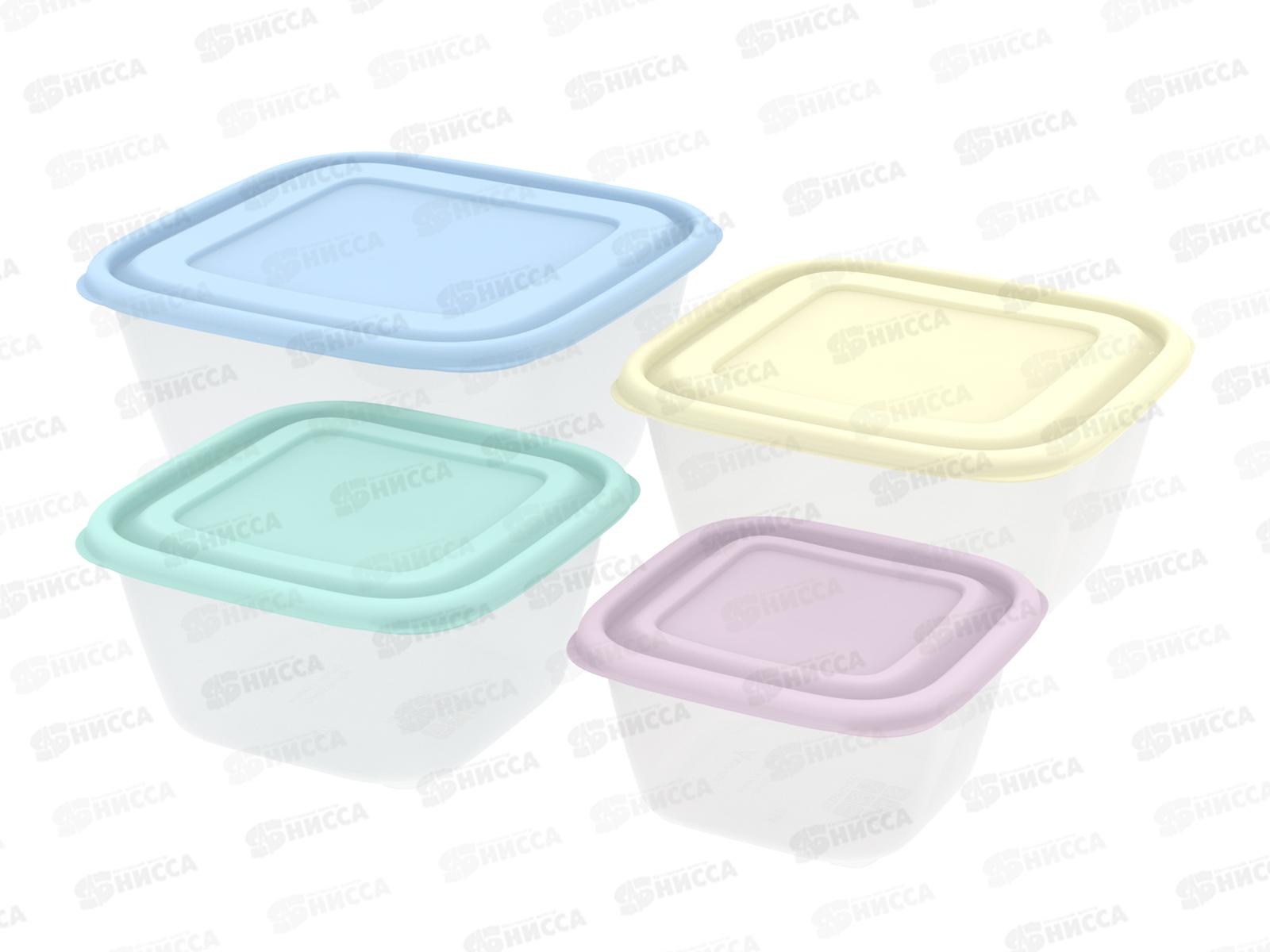 Набор контейнеров &quotПрованс&quot №2 (4шт, СВЧ), АП 198 (0,6л, 1л, 1,7л, 2,5л)  *24