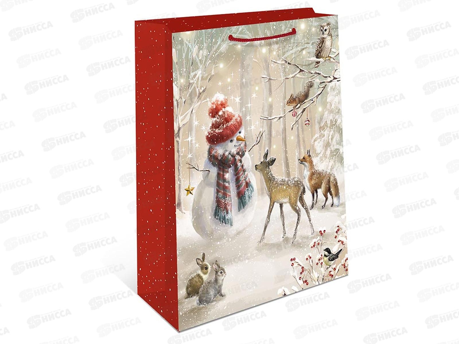 Пакет бум. подарочный НГ 33*42,5*10 0195.591