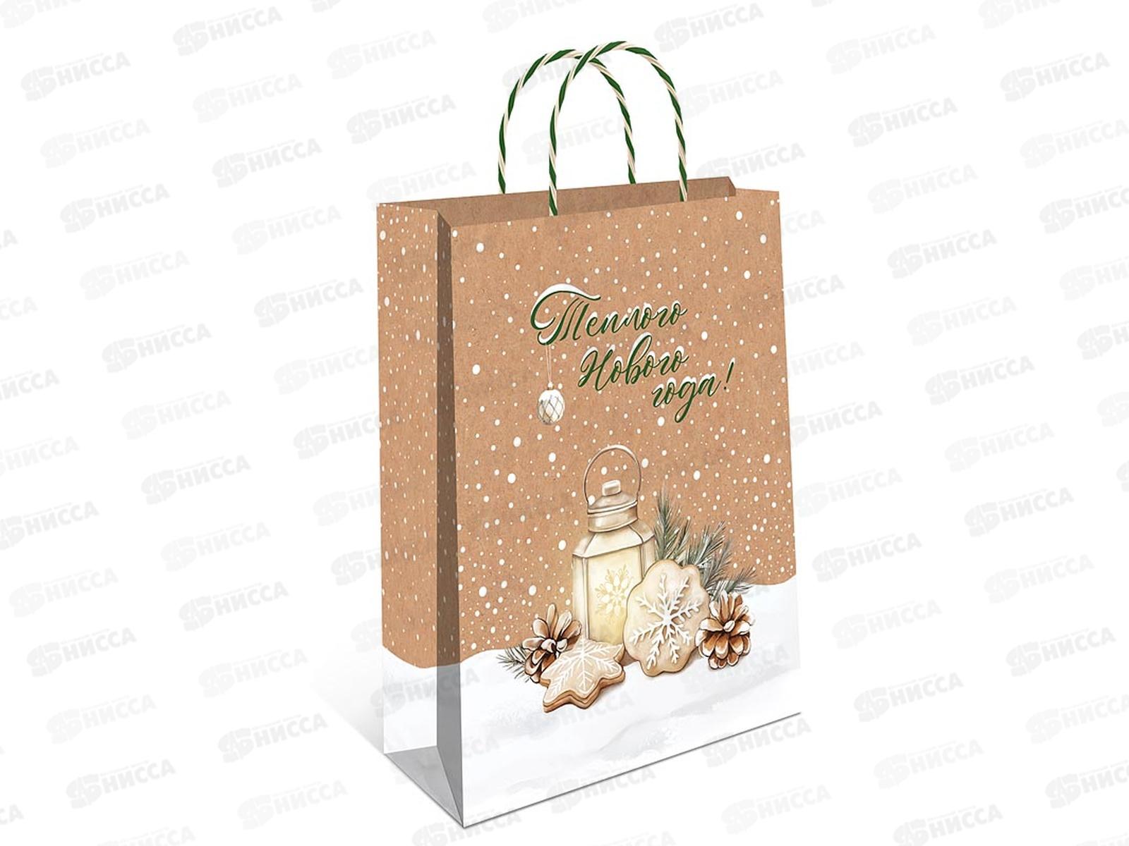 Пакет бум. подарочный НГ крафт 18*22,3*10 0397.626