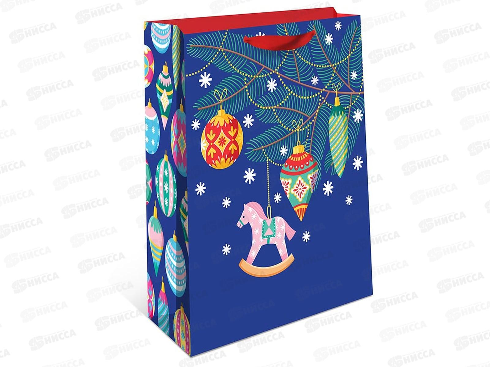 Пакет бум. подарочный стандарт плюс НГ 26*32*12 1310.932