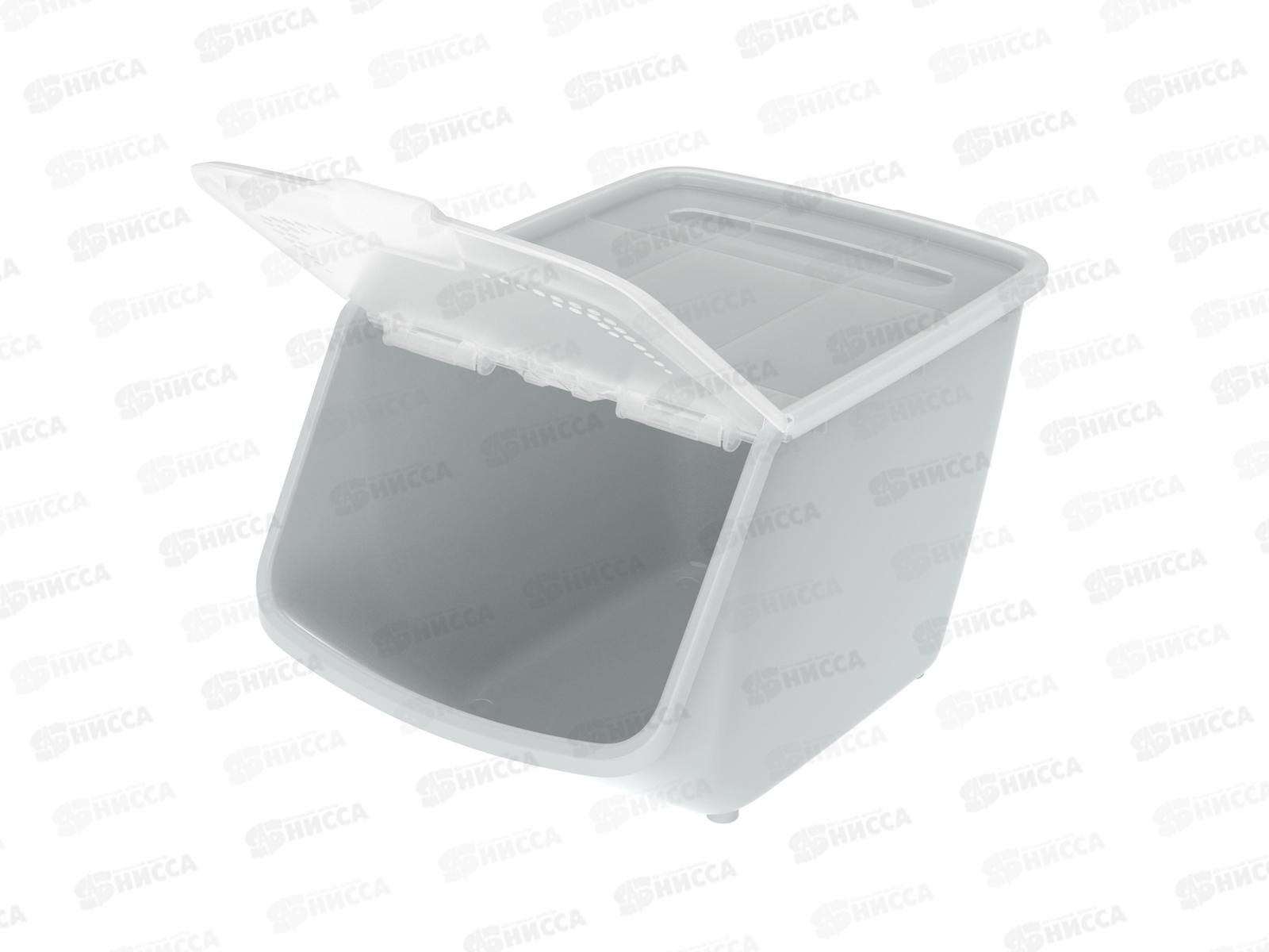 Контейнер универс. с крышкой 10,5л серый, АП 771 (337х238х217мм)