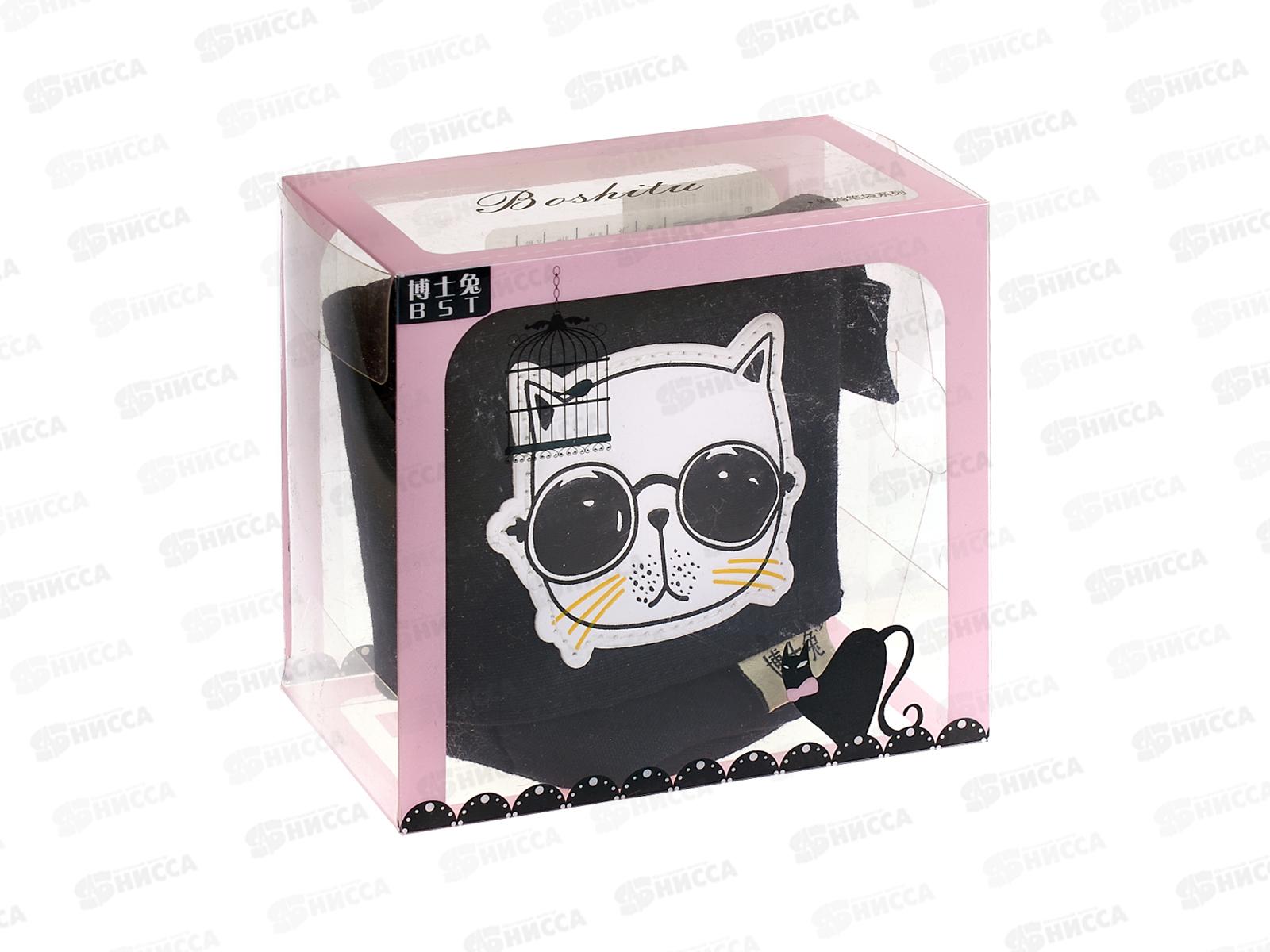 Пенал-тубус Alingar Cat черный AL11162