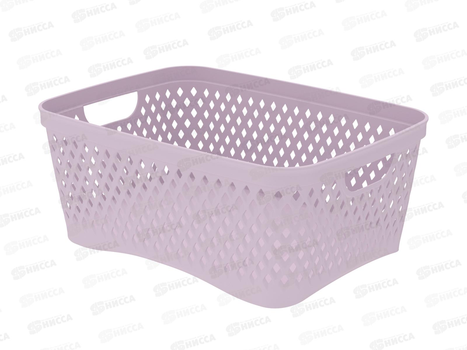 Корзинка "Ромбики" М пепел розы, АП 464  (290х210х120мм)