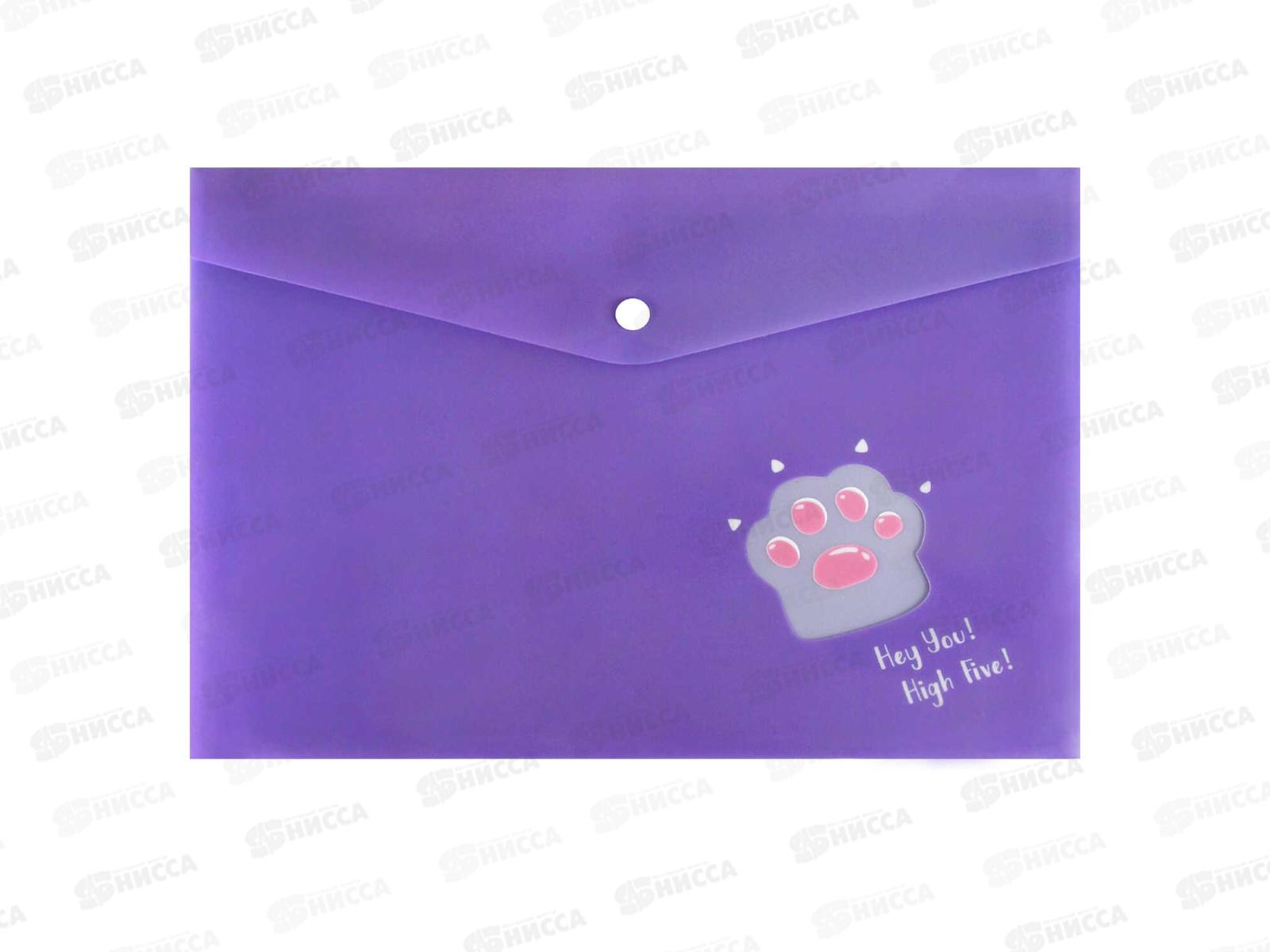 Папка д/тетр. ФЕН А4 Кошачья лапка 1 отд. 69050 *12