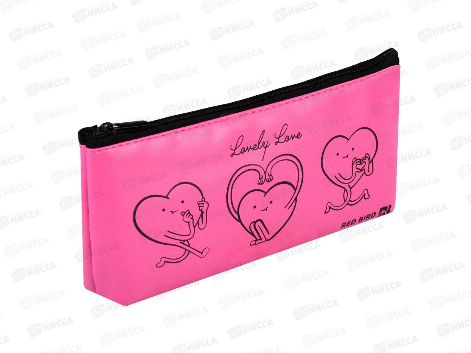 Пенал ФЕН Сердца , 20*8*3см, шелкограф. молн., 62666 *25