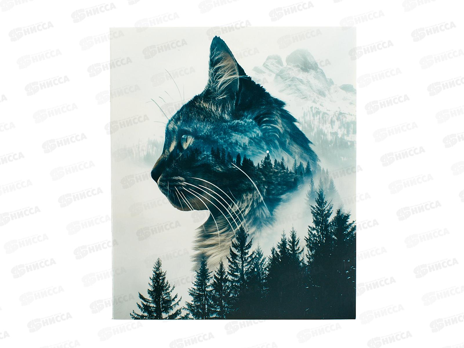 Тетрадь 48л кл. ПЛН Лесные коты., 3456*30