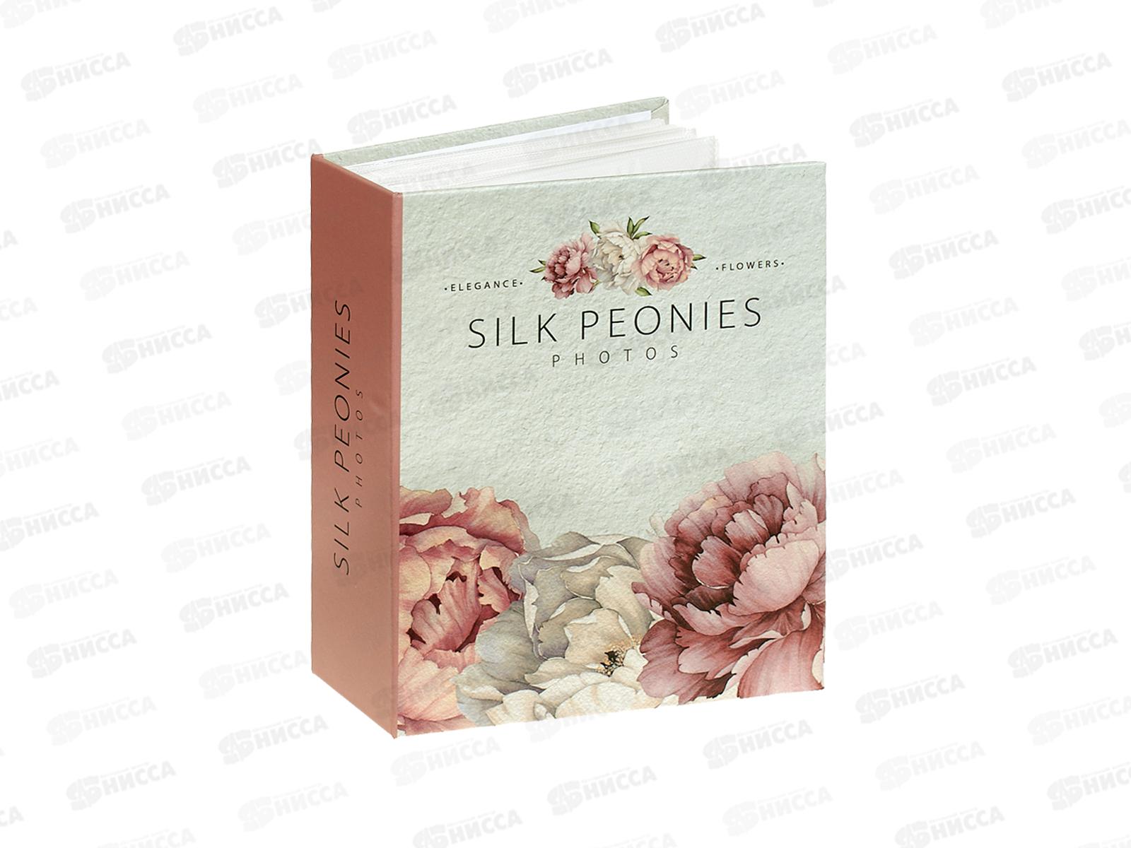Фотоальбом FA 100.016  100ф 10*15см Пионы на шелке *24