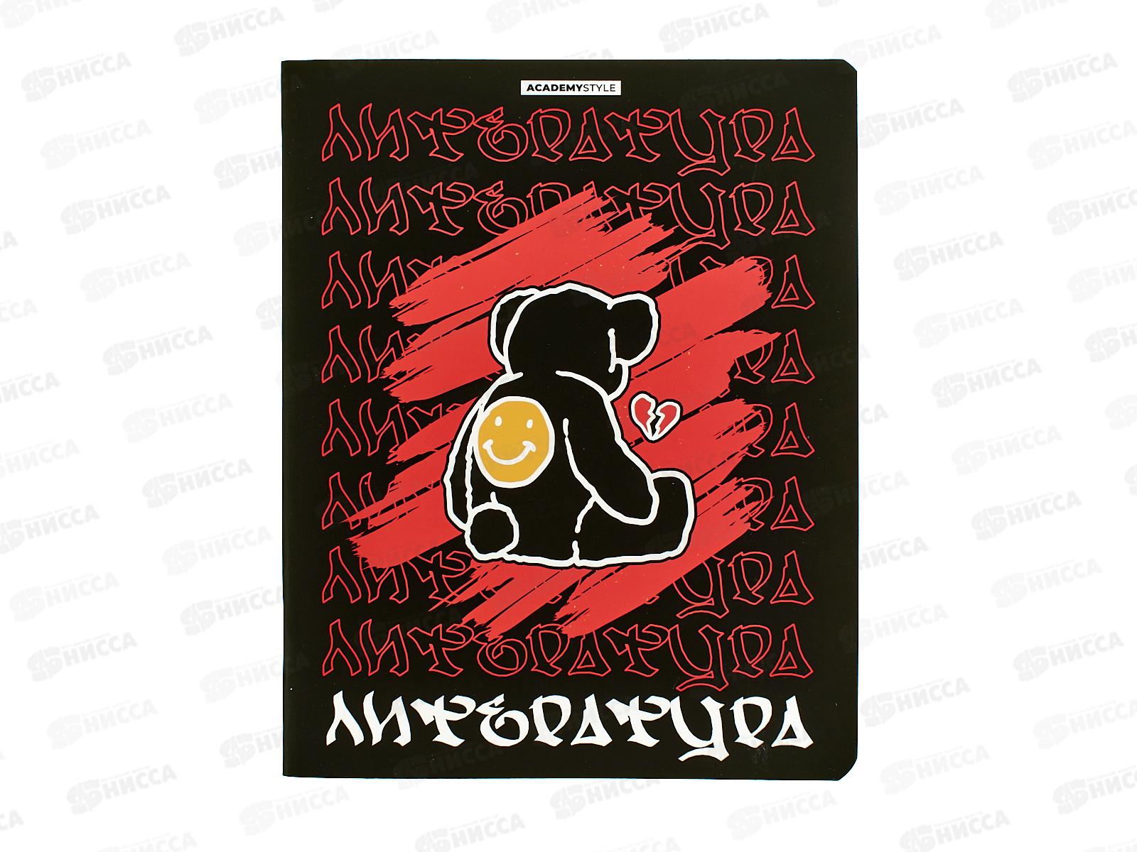 Тетрадь 48л лин. АКАД Мишки. Литература,  EAC-15582 *20/60