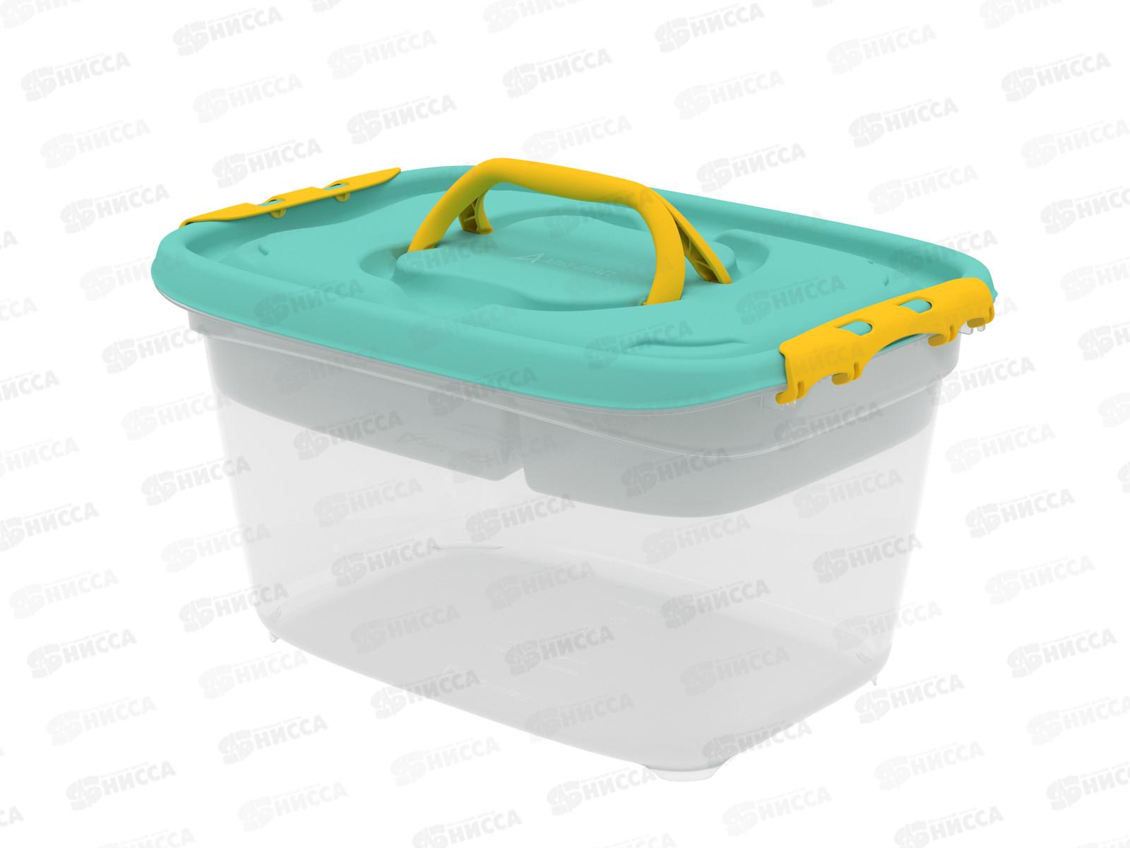 Унибокс с вкладышем 24л прозрачный (468х342х256мм), АП 432