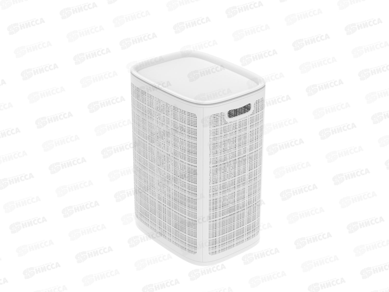 Корзина плетёная для белья "Лён" 75л, белый, АП 371 (430х321х600мм)