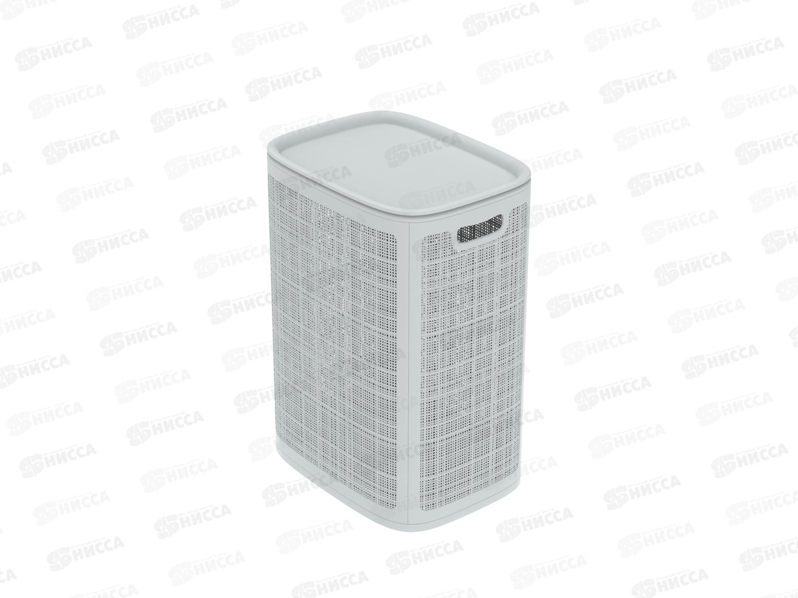 Корзина плетёная для белья &quotЛён&quot 75л, серый, АП 373 (430х321х600мм)