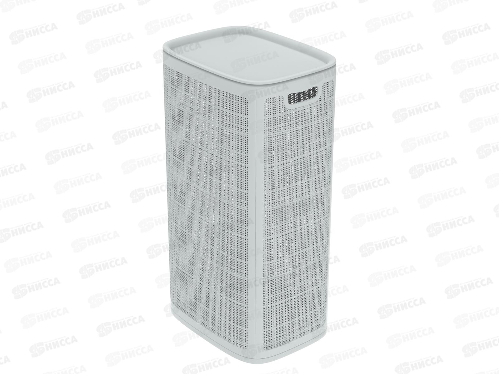 Корзина плетёная для белья "Лён" 100л, серый, АП 377 (430х321х800мм)