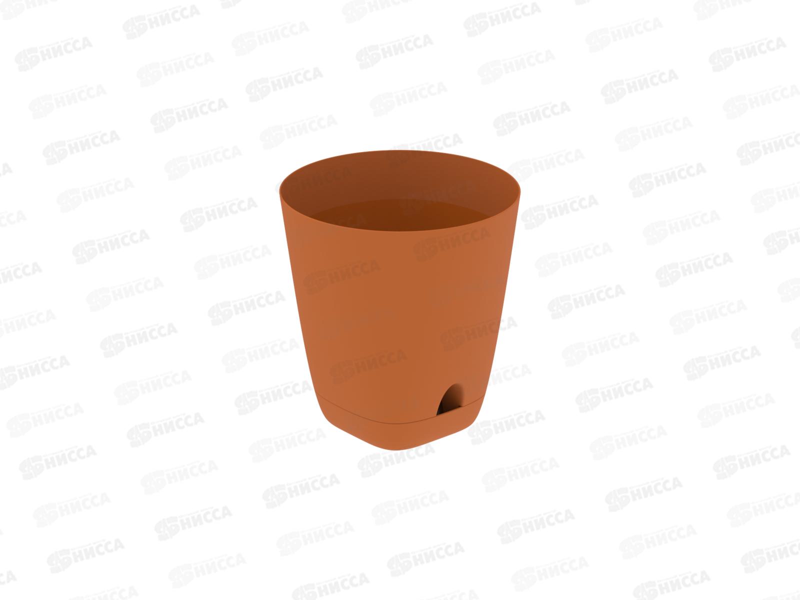 Кашпо "Гранд" 2л карамель (с поддоном) D-14,5см, H-15см, АП 1195  *40