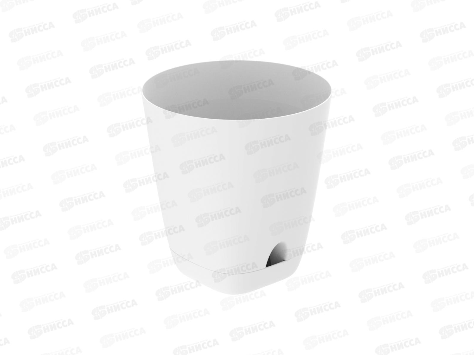 Кашпо &quotГранд&quot 4л белый (с поддоном) D-19см, H-20см, АП 1183 *54