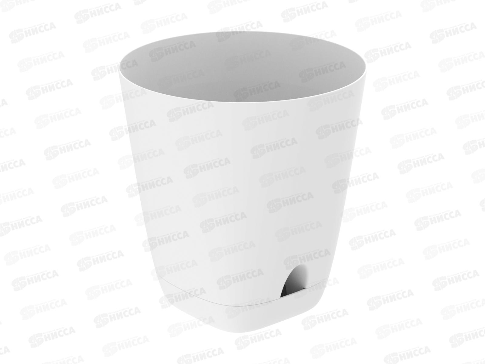 Кашпо &quotГранд&quot 8л белый (с поддоном) D-24см, H-25см, АП 1186  *22