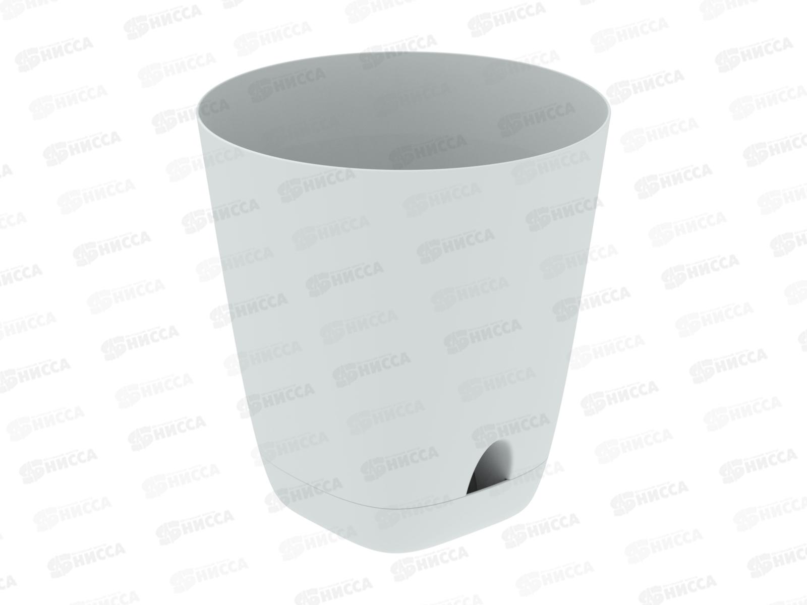 Кашпо &quotГранд&quot 8л серый (с поддоном) D-24см, H-25см, АП 1187  *22