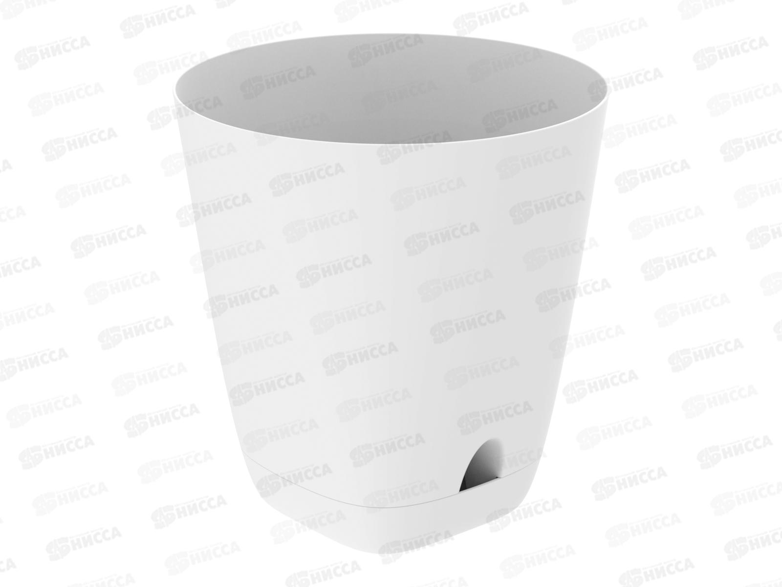 Кашпо &quotГранд&quot 15л белый (с поддоном) D-29,5см, H-31см, АП 1189 *18