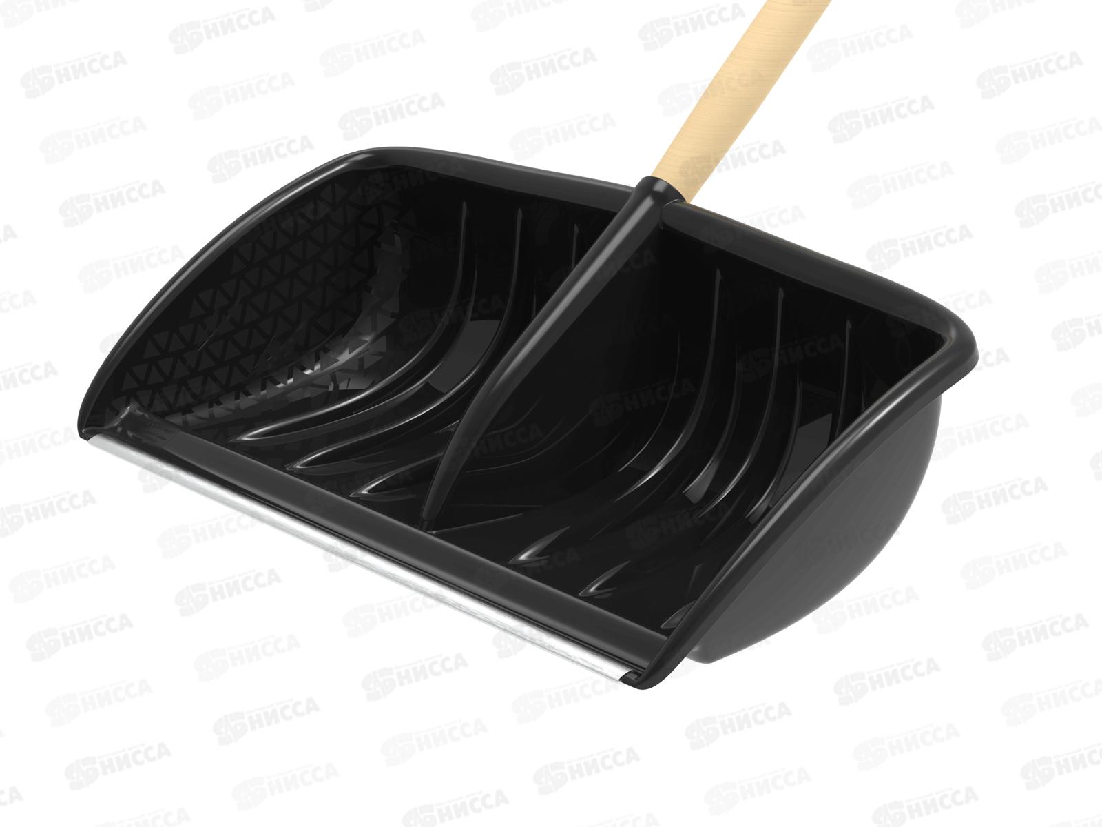 Лопата снеговая с мет. планкой и черенком &quotПолюс&quot 380х600мм, АП 1080  *15