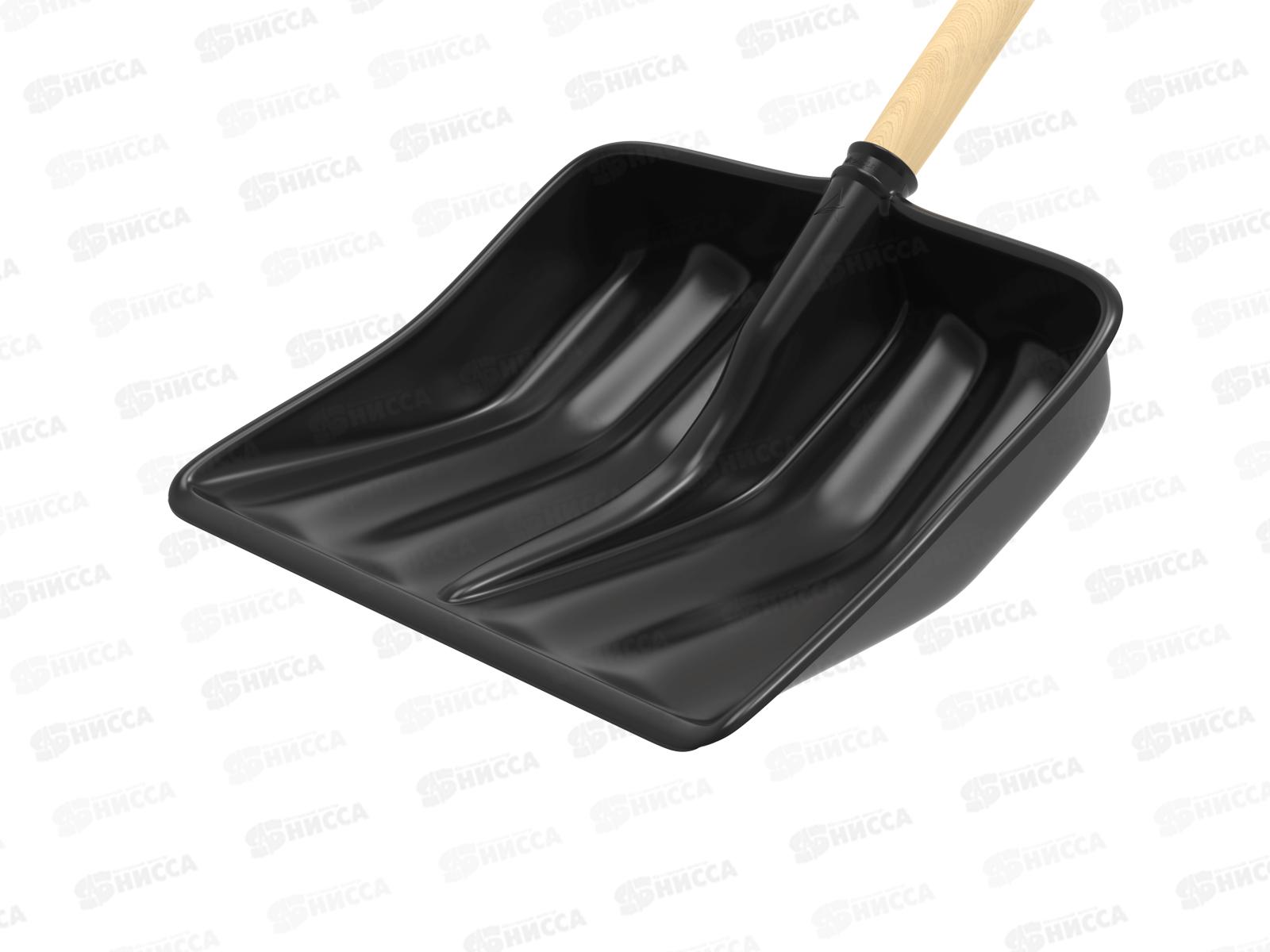 Лопата снеговая с черенком "Волна" 420х400мм, АП 075  *15