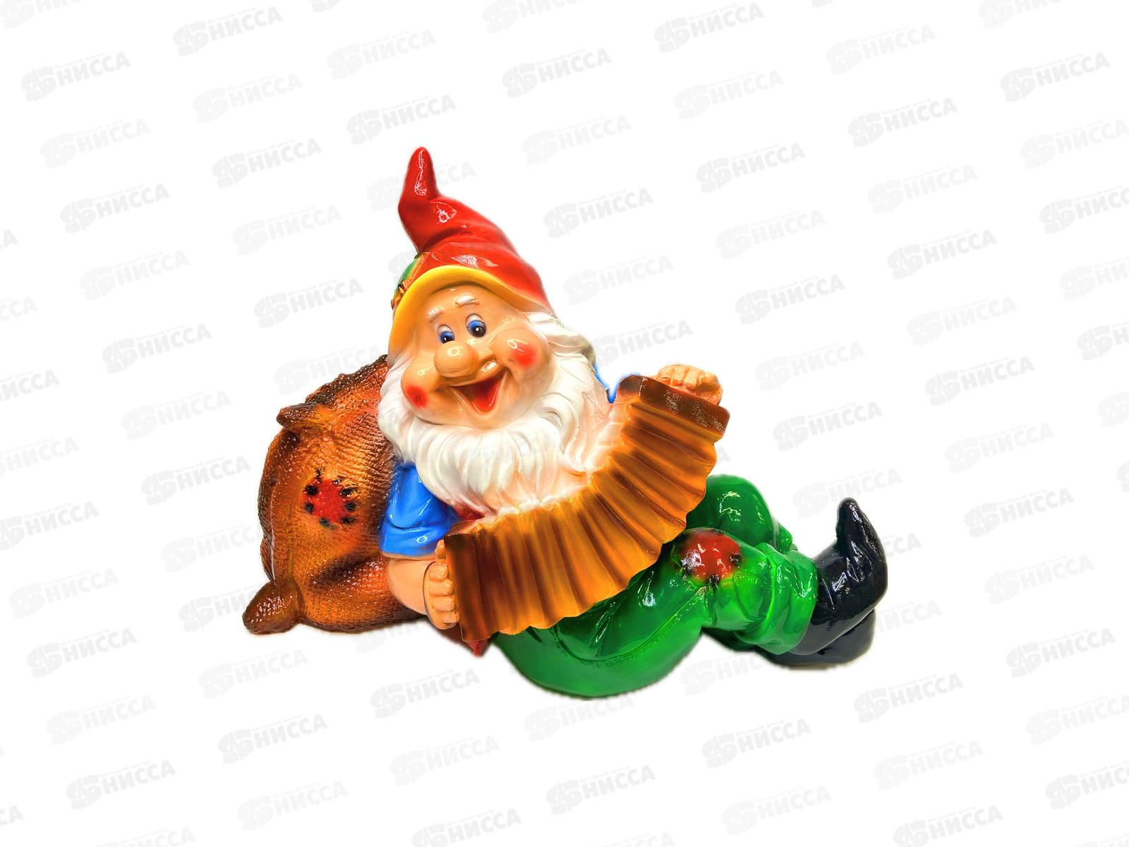 Фигура садовая из гипса &quotГном на привале&quot (240*340мм) арт.424