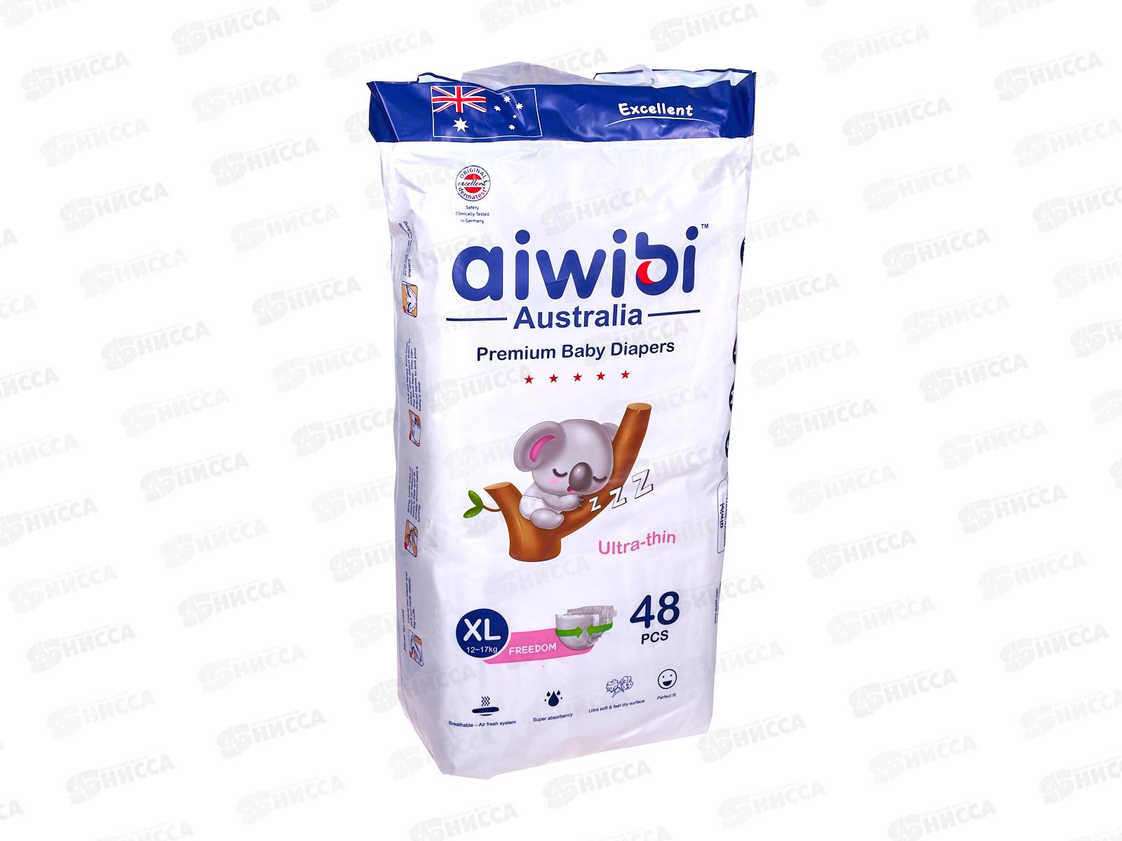 Aiwibi Premium Подгузники для детей 12-17кг XL 48шт *6
