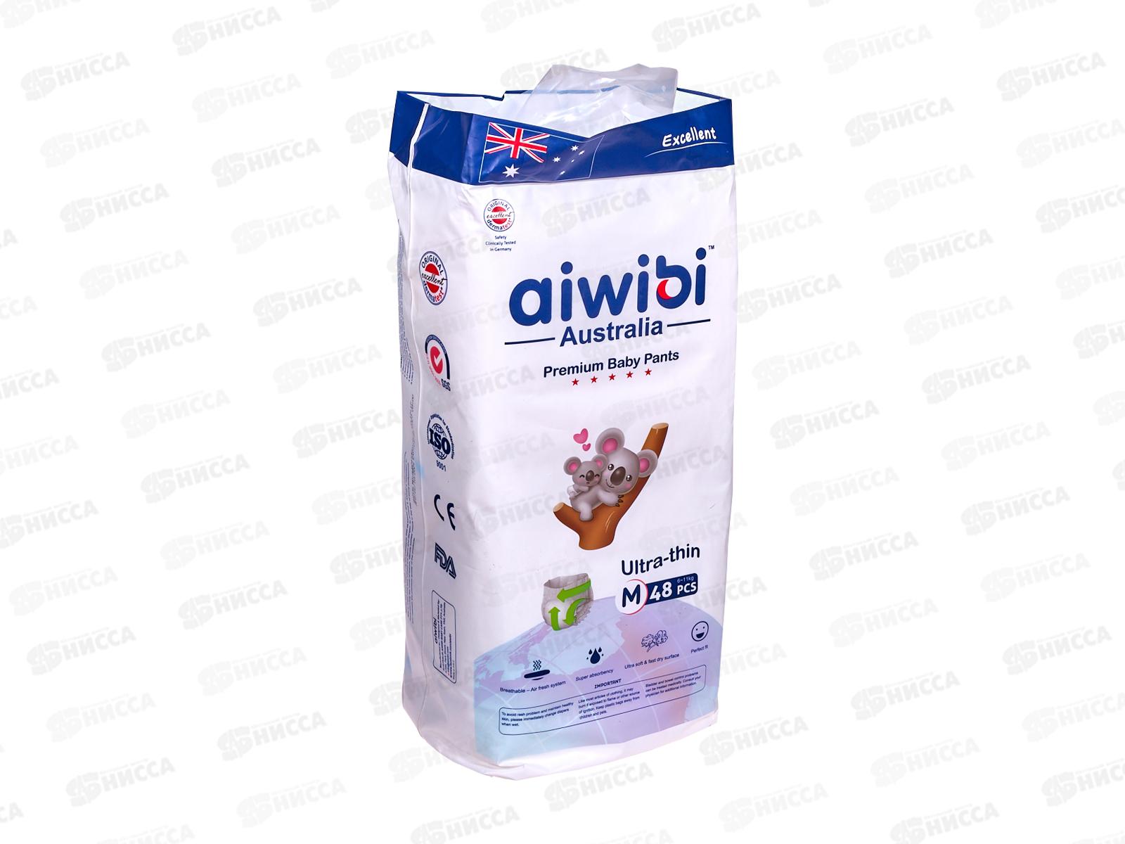 Aiwibi Premium Подгузники-трусики для детей M 6-11кг 48шт *5