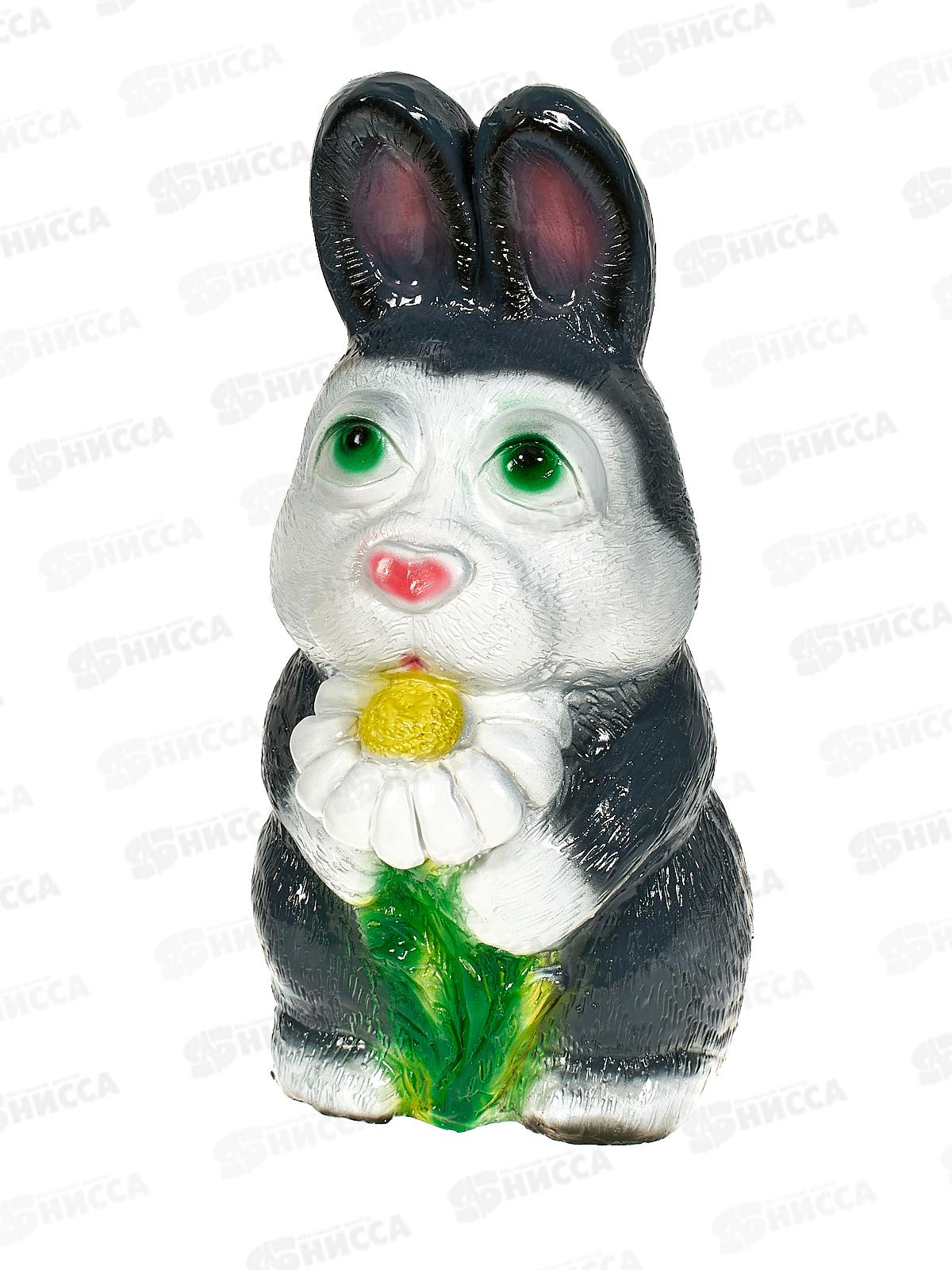 Фигура садовая из гипса &quotКролик с ромашкой&quot (310*140мм) арт.374