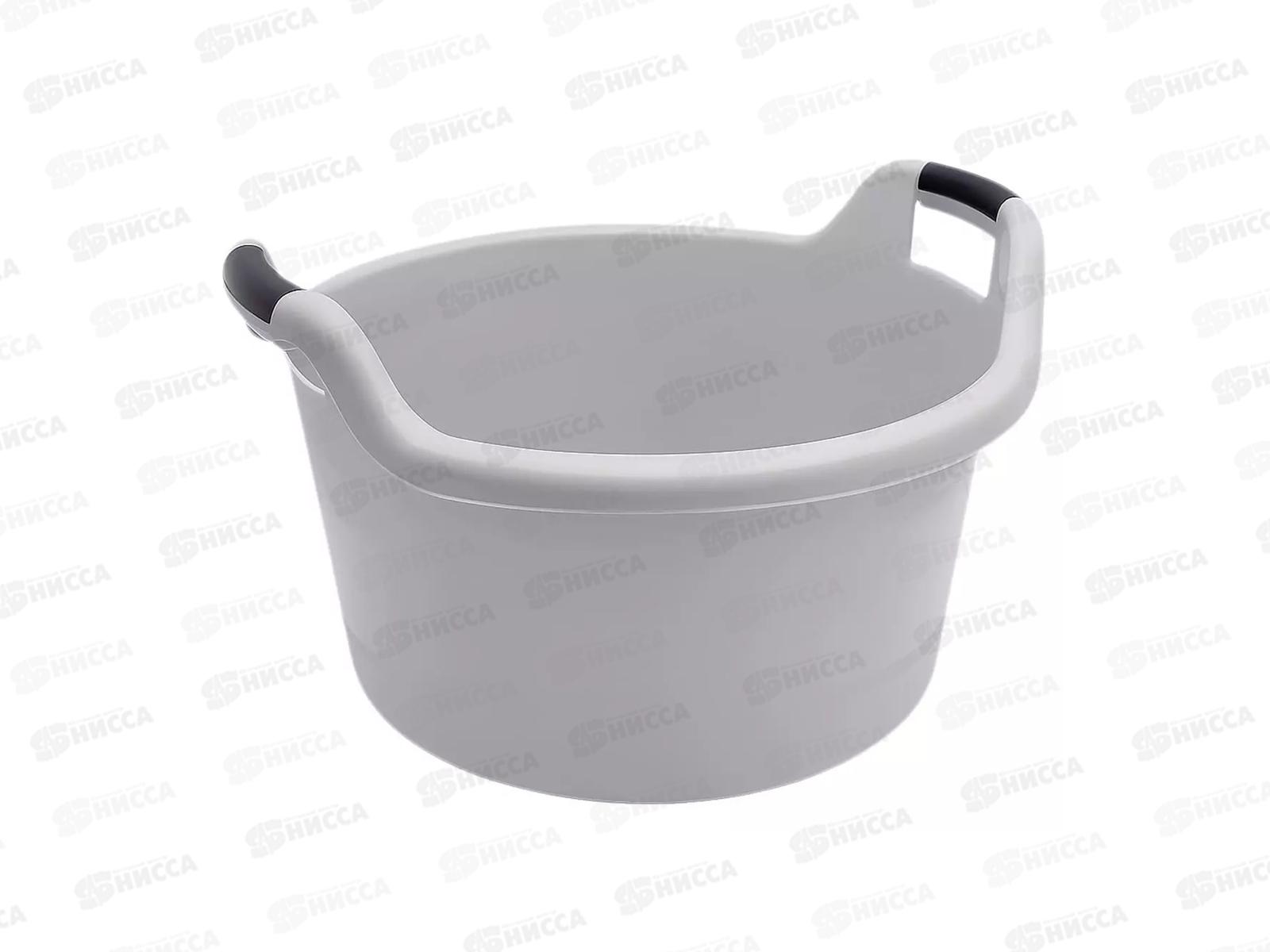 Таз  30л с ручками серый ИНТ *10