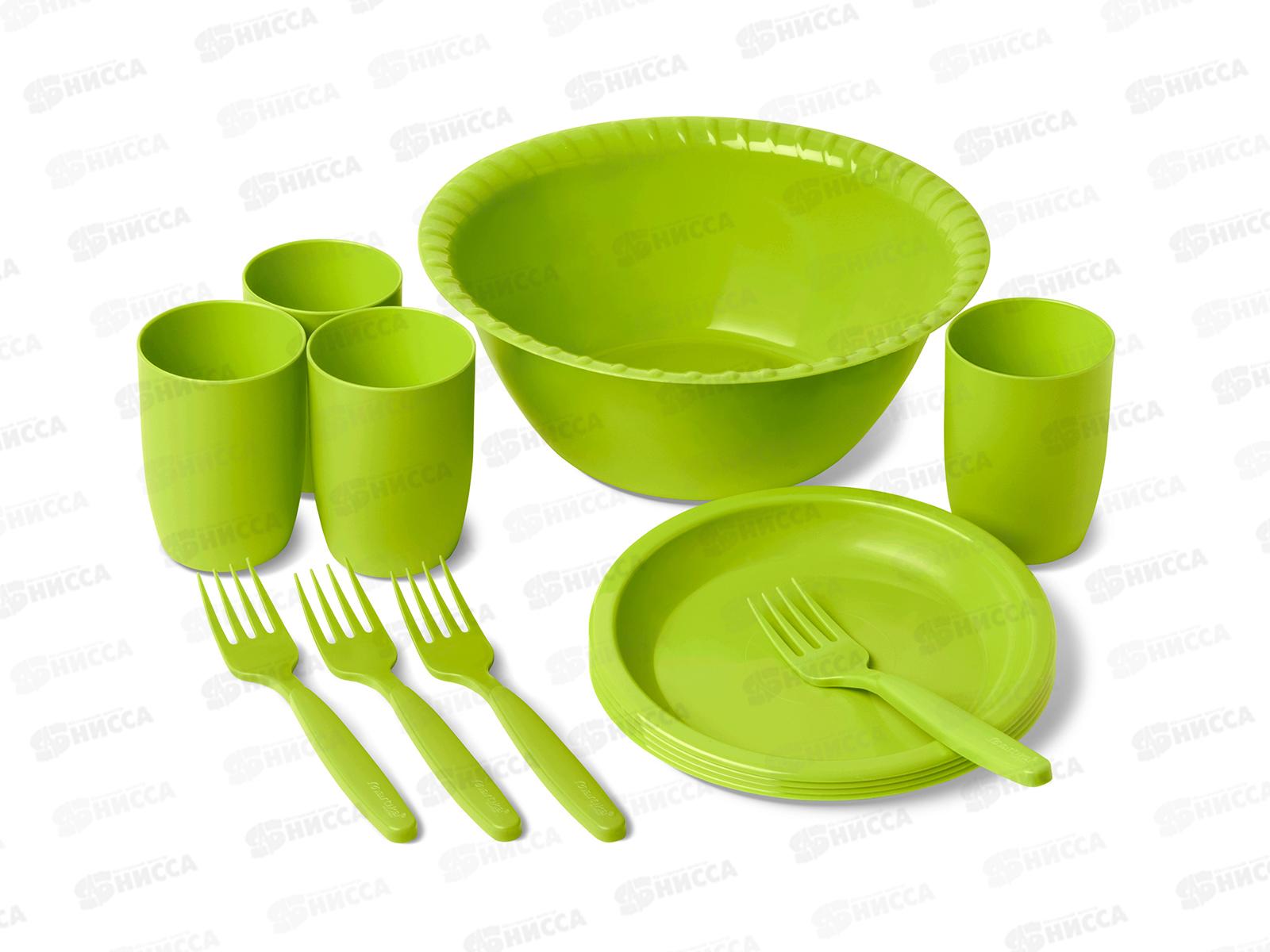 Набор посуды для пикника "Витто" на 4 пер оливковый С67ОЛВ *18