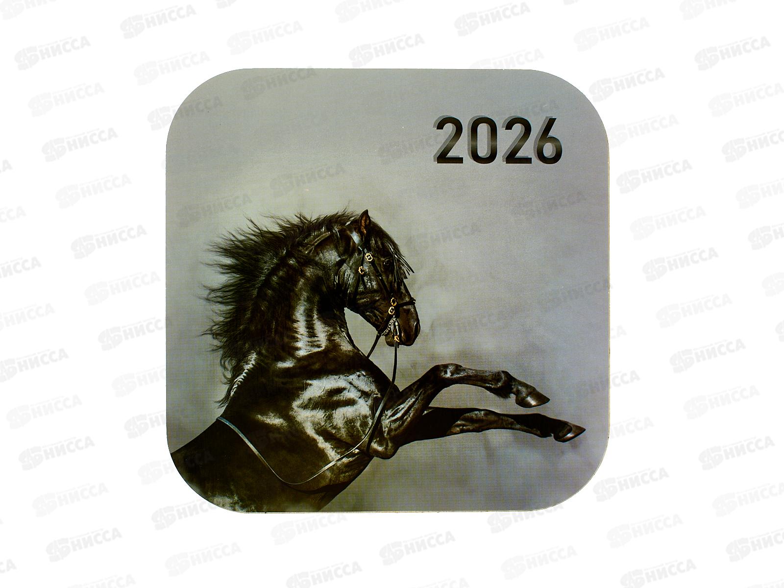 Подставка  под горячее дерево 18*18см Лошадь С-128