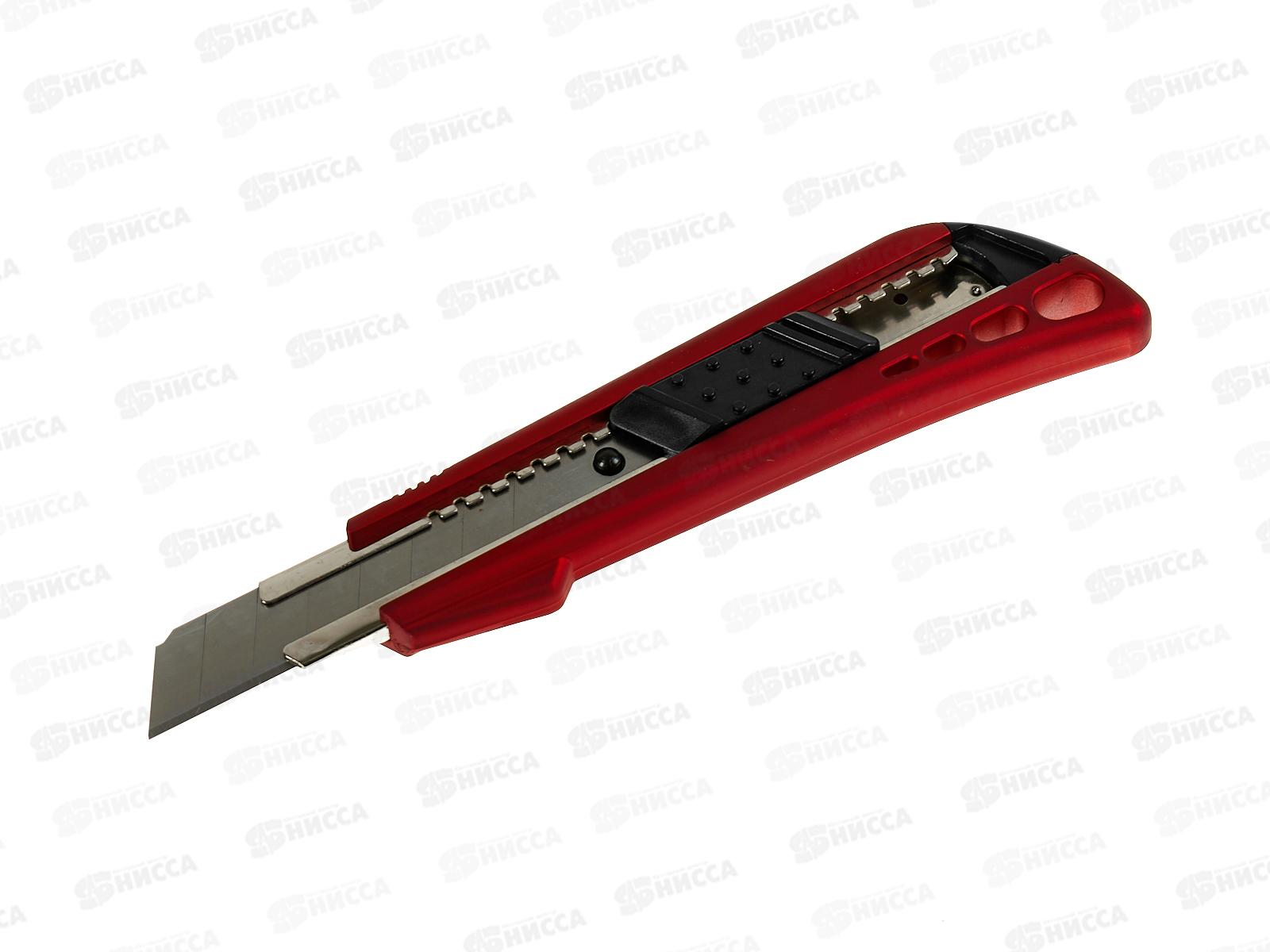 Нож канц. LAMARK 18мм, усилен.корп.,красный 0211 *12