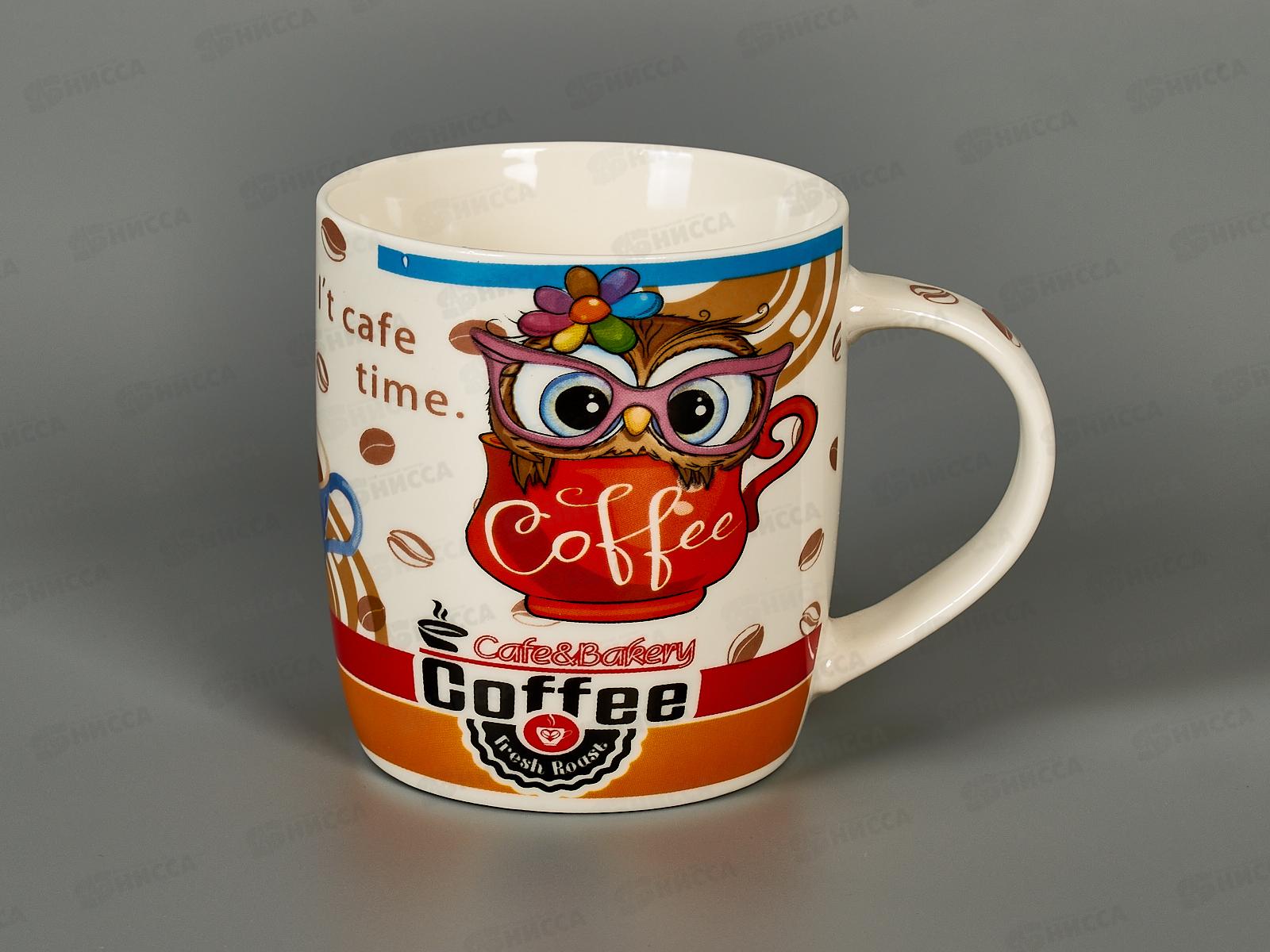 Кружка 5708 330мл Owl coffee микс 4диз 238826