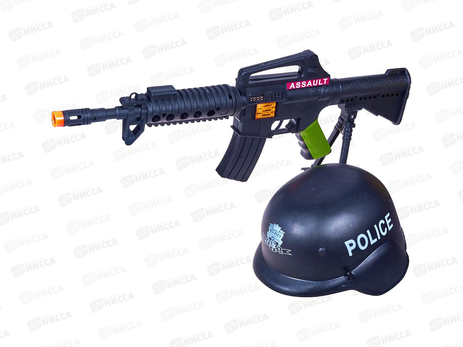 Набор оружия (автомат+каска) 2201Y0007 в сетке