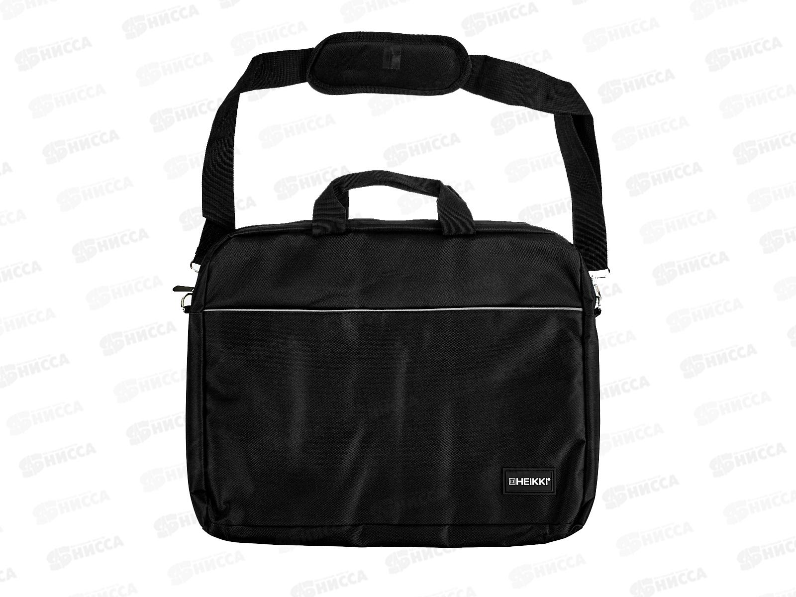 Сумка портфель ХЕЙКИ с отд д/ноутбука 34*44*6см черно-серая 272590