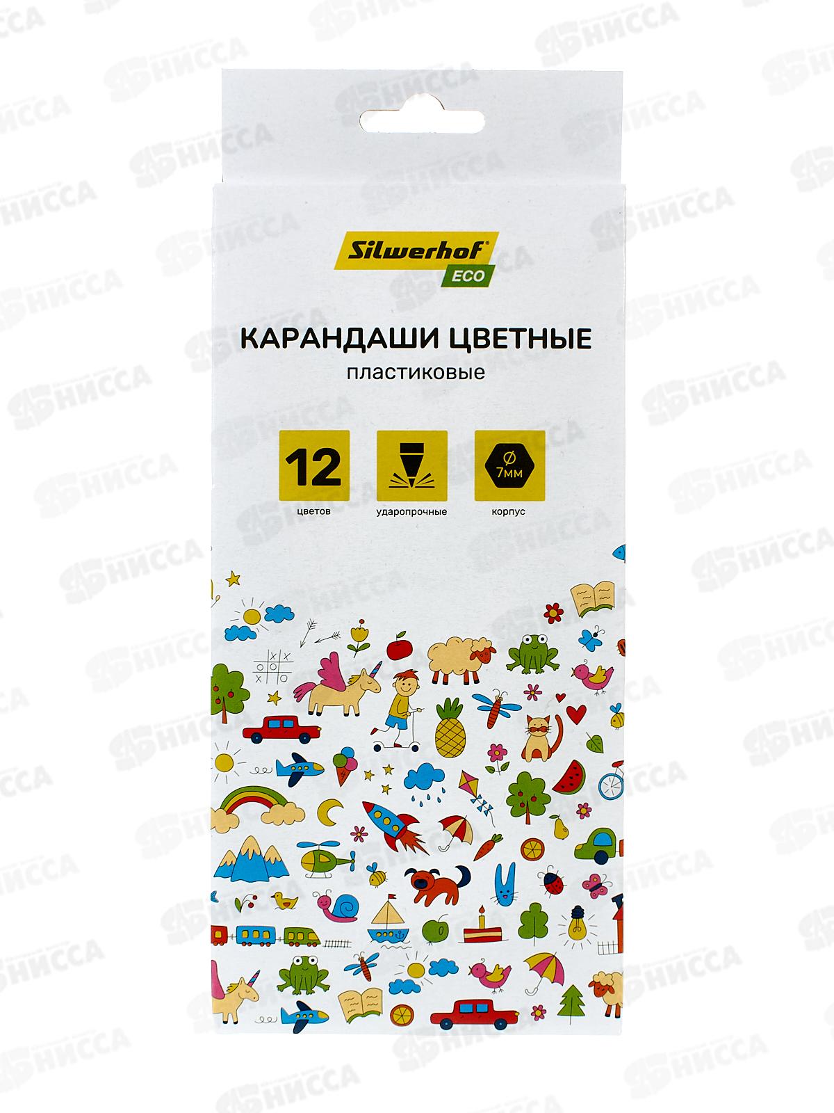 Карандаши 12цв SILWERHOF Eco шестигран.,к/у 2061123 *12/240