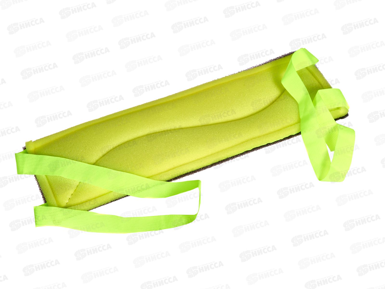 Мочалка жестко-мягкая банная Карамель с черным поролоном *25