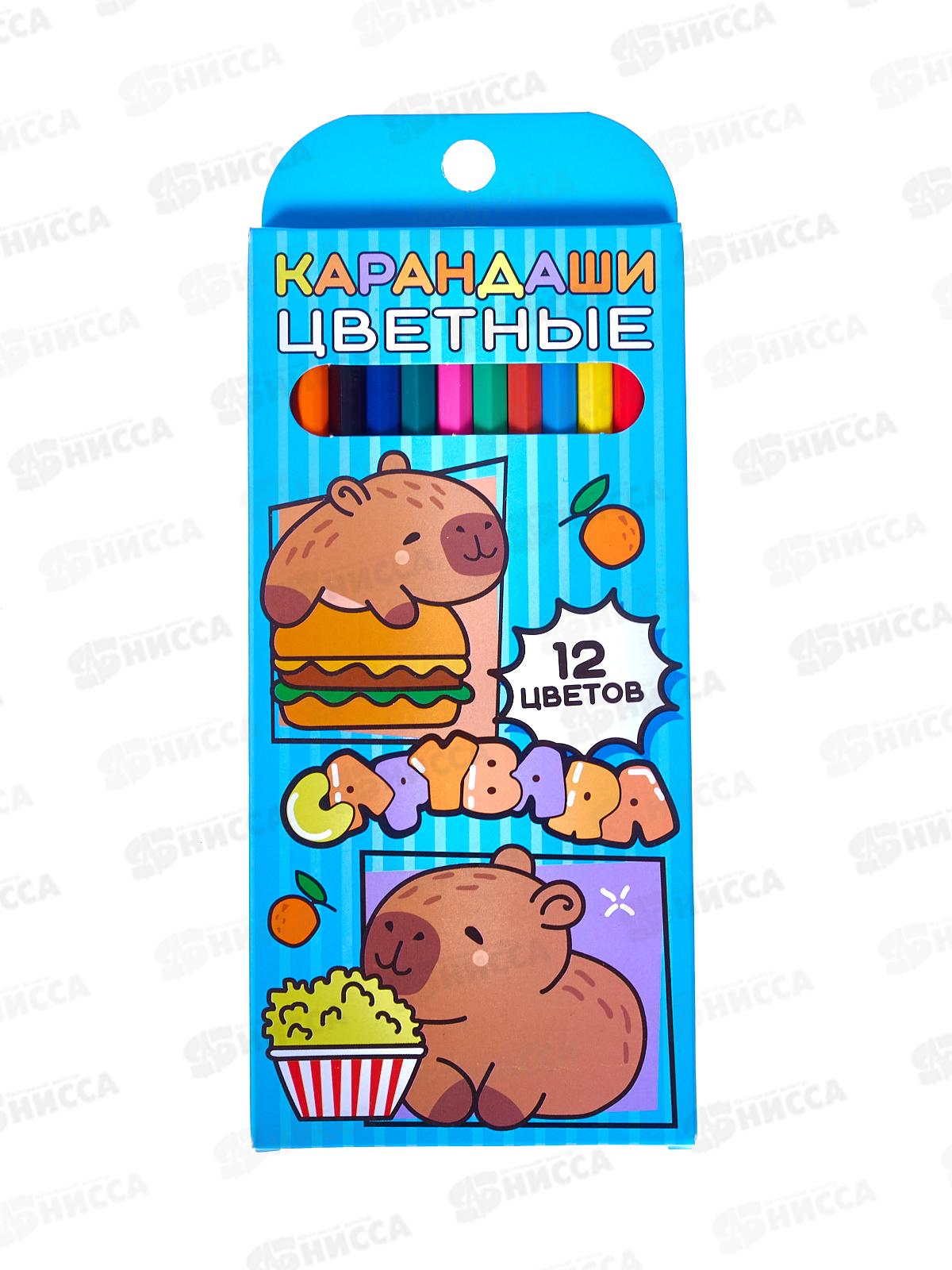 Карандаши 12цв CENTRUM Капибара, длин 177 мм., пл., 77213 *12/240