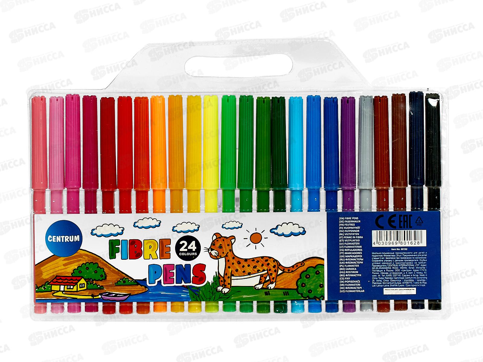 Фломастеры 24цв. CENTRUM морозостойк., 80162 *12