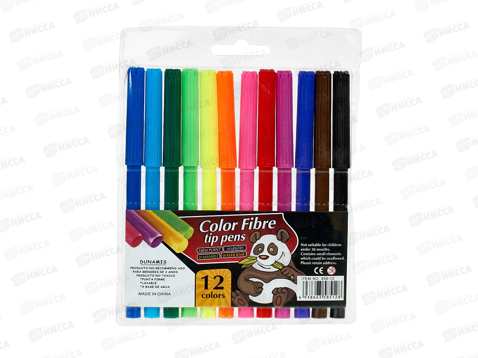 Фломастеры 12цв. "Панда" вентил. колпачек, D-608B-555