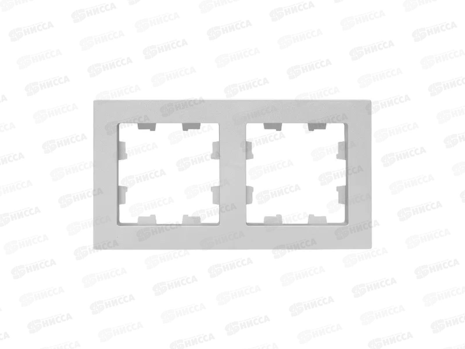 Рамка на 2 поста EKF алюминий, пластик Эпика