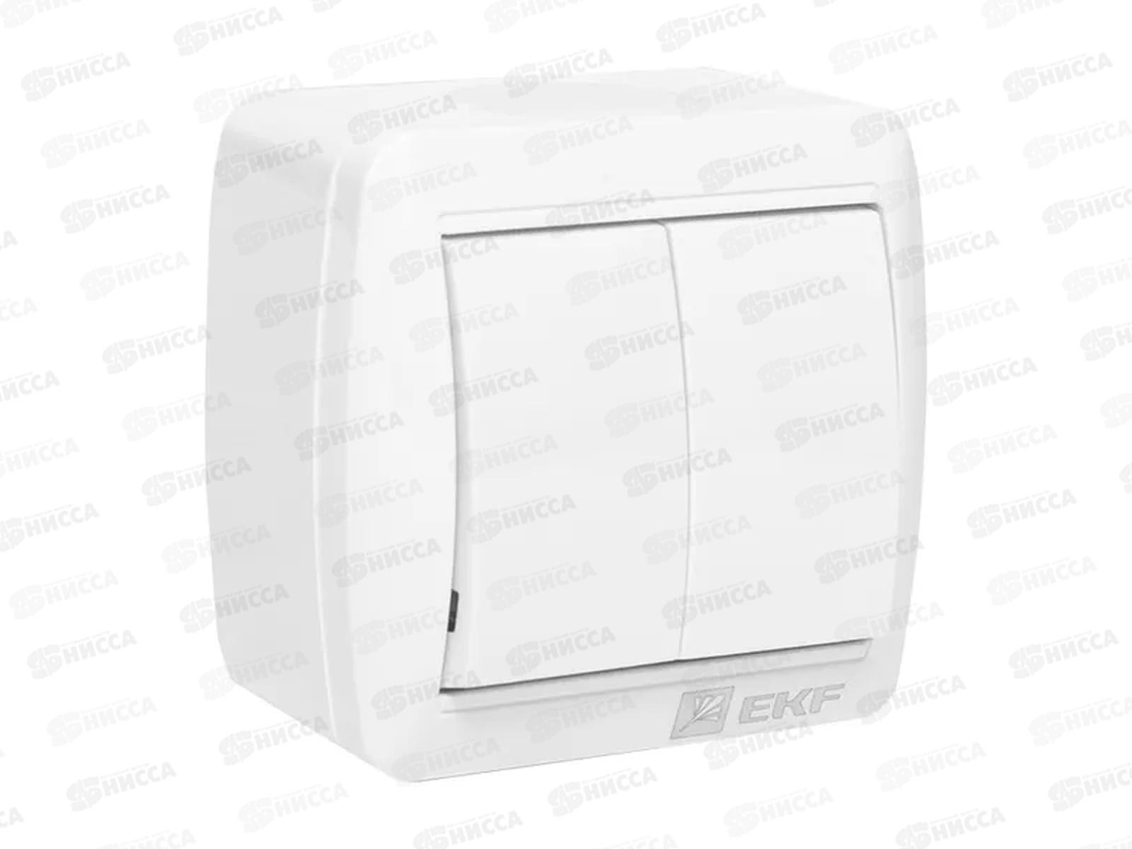 Выключатель EKF Владивосток 2-клавишный 10А IP54