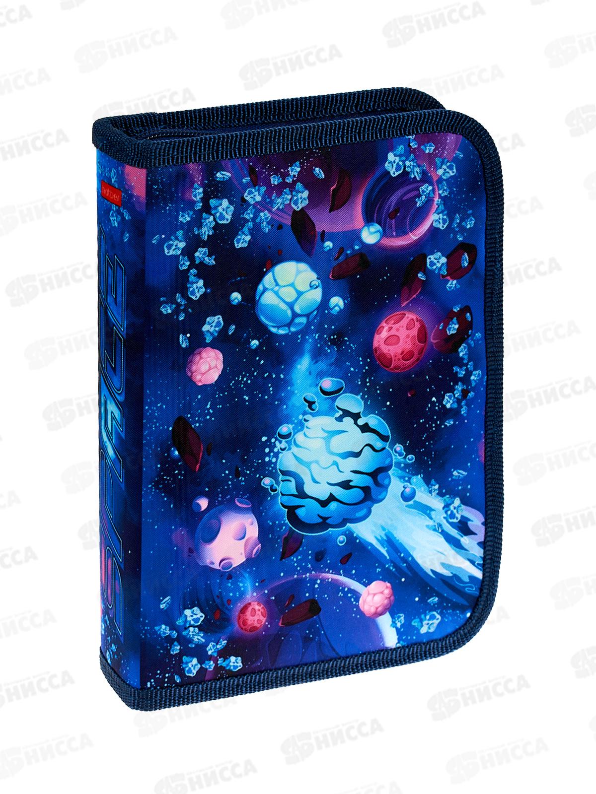 Пенал Hatber 200*140мм Вселенная 1 отд, молн.74288 *12