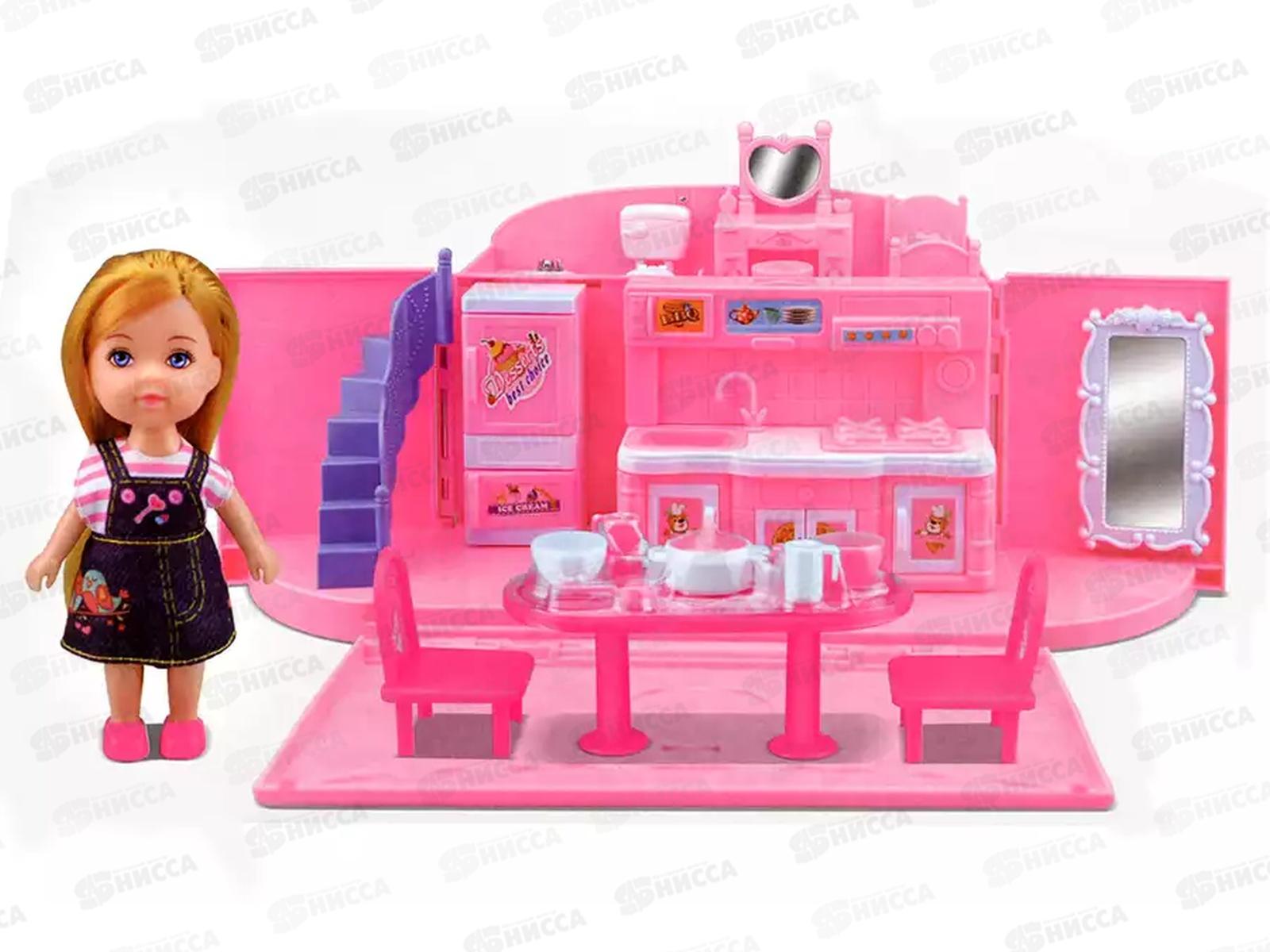 Мебель для куклы 86009 Кухня-Столовая с куклой и аксессуарами  гб