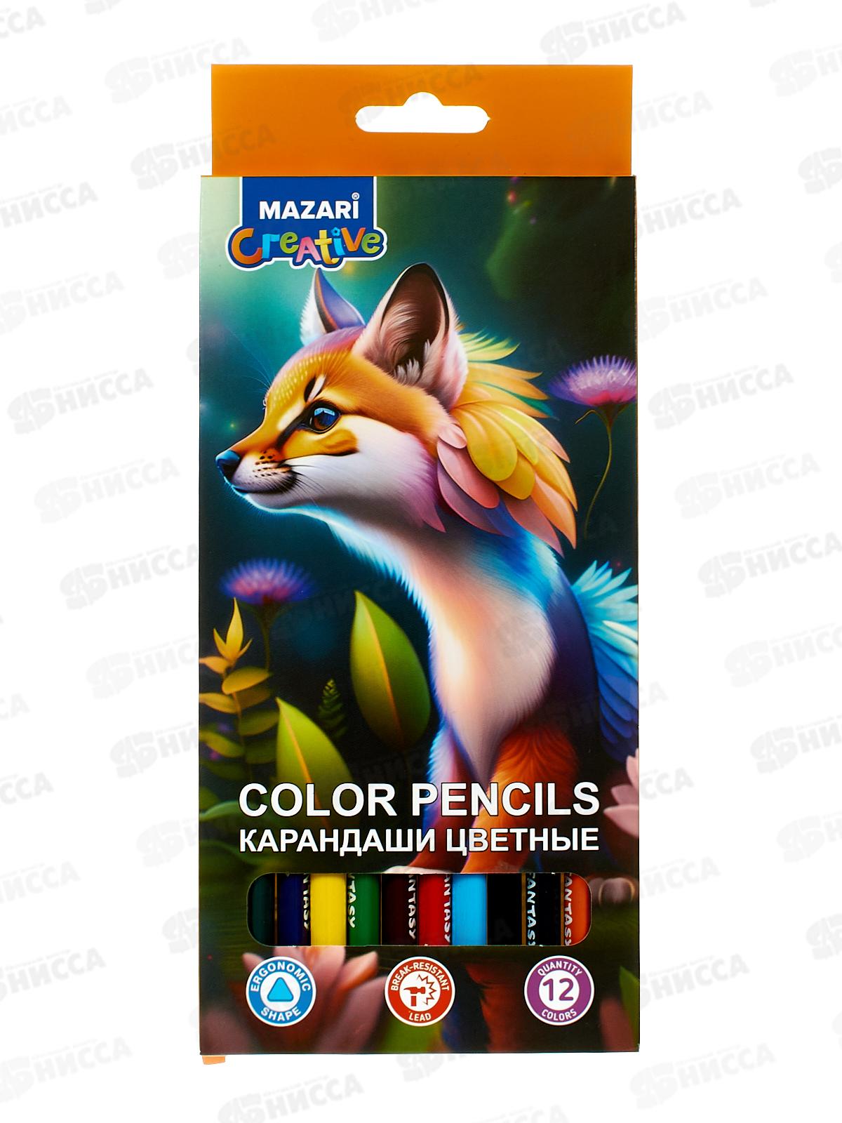 Карандаши 18цв MAZARI мягкие M-7095-18 *8/160