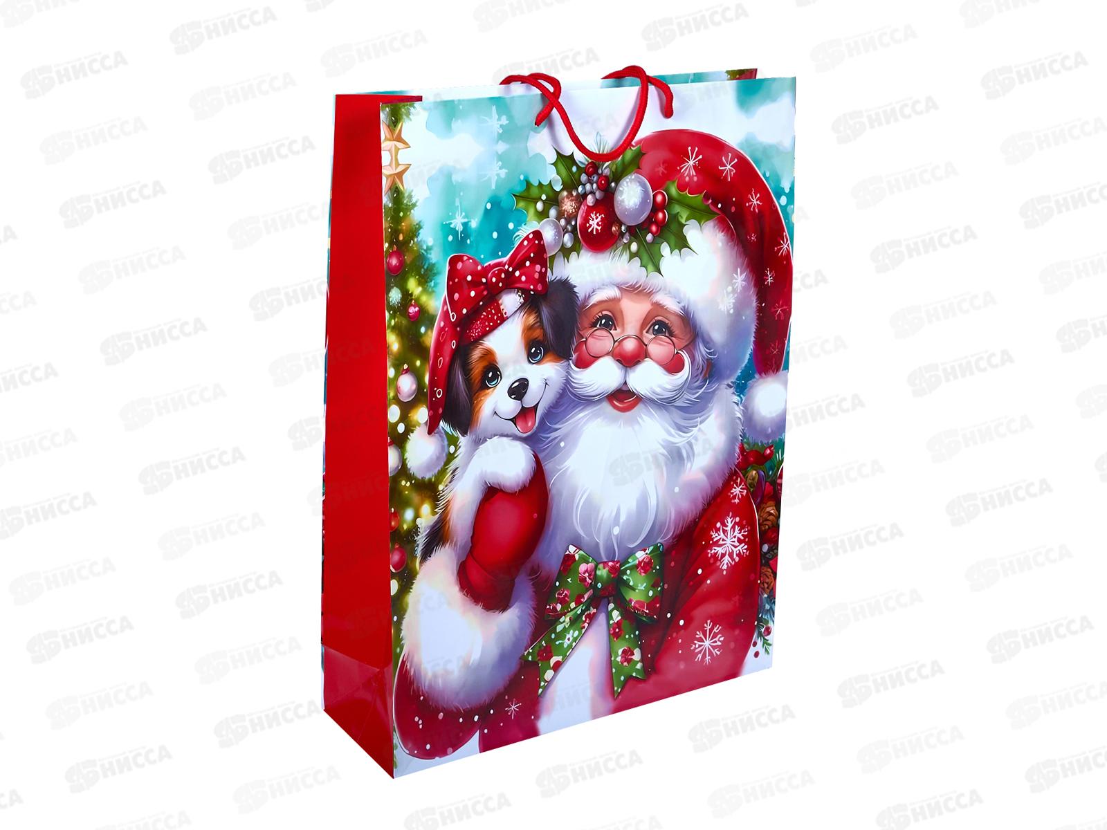 Пакет подарочный бумажный Mazari Новый год Сказка 32*44*11см М-8259